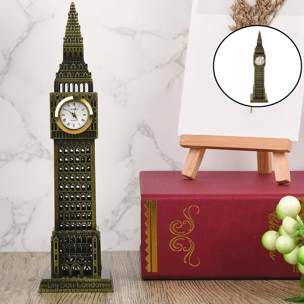 Riven Metalowa statuetka Big Ben model dekoracja zegar wieża architektury