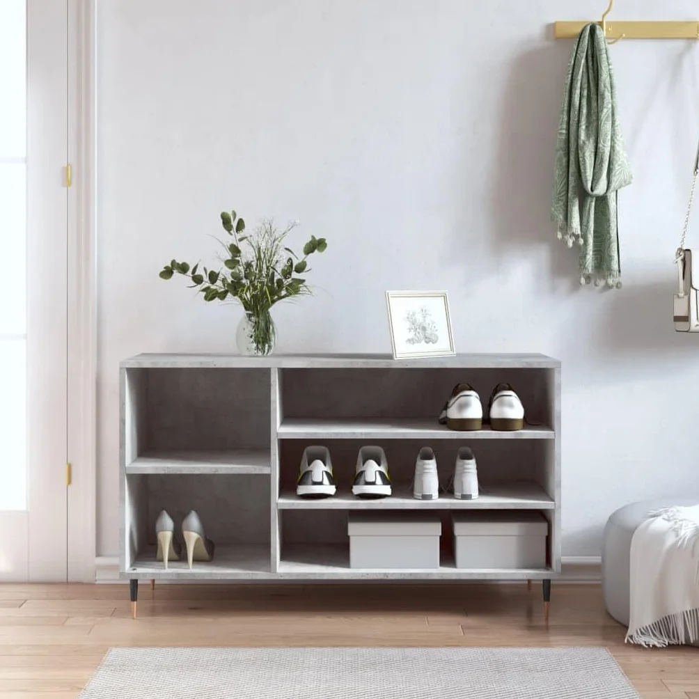 vidaXL Szafka na buty, szarość betonu, 102x36x60 cm, stojak na buty, szafka na buty, regał na buty, stojaki na buty, szafki na buty, regały na buty