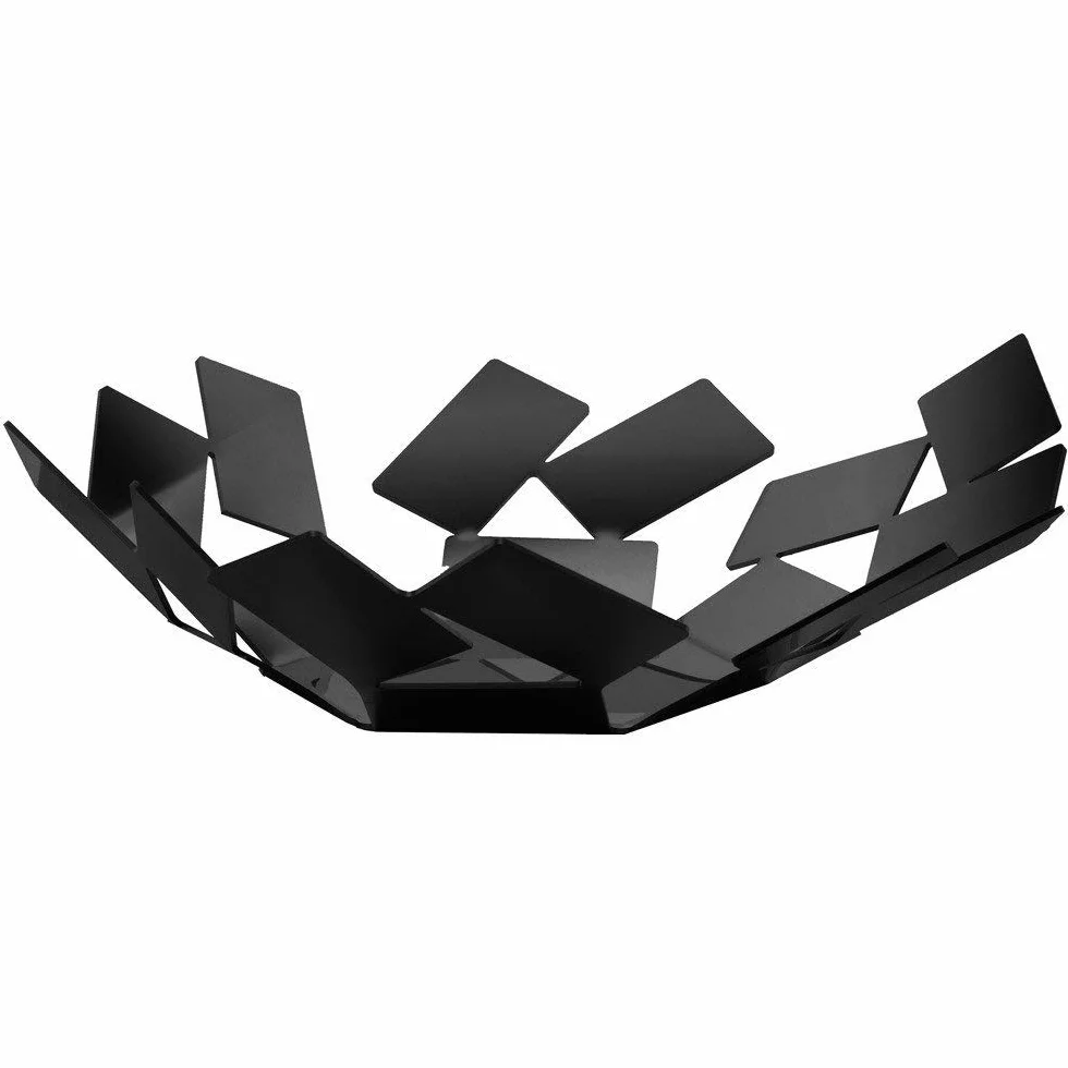 ALESSI La Stanza dello Scirocco miska na owoce, żywica, czarny, 24,5 x 23,2 x 6,2 cm
