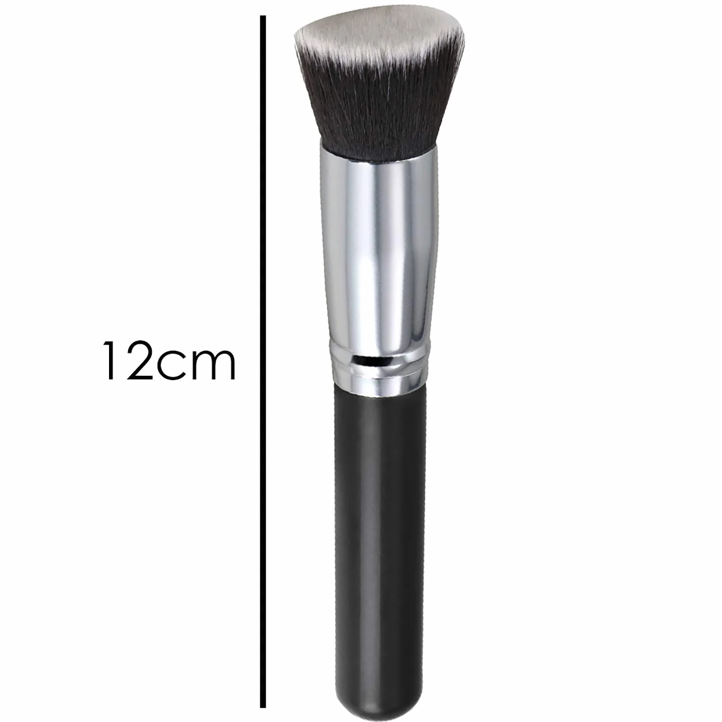 TRIXES Pędzel do podkładu – płaski pędzel Kabuki Brush Blender – kompletne zastosowanie do korektora, pudru, kremu i płynnego makijażu – gęste, premium syntetyczne włókna do polerowania i nakładania