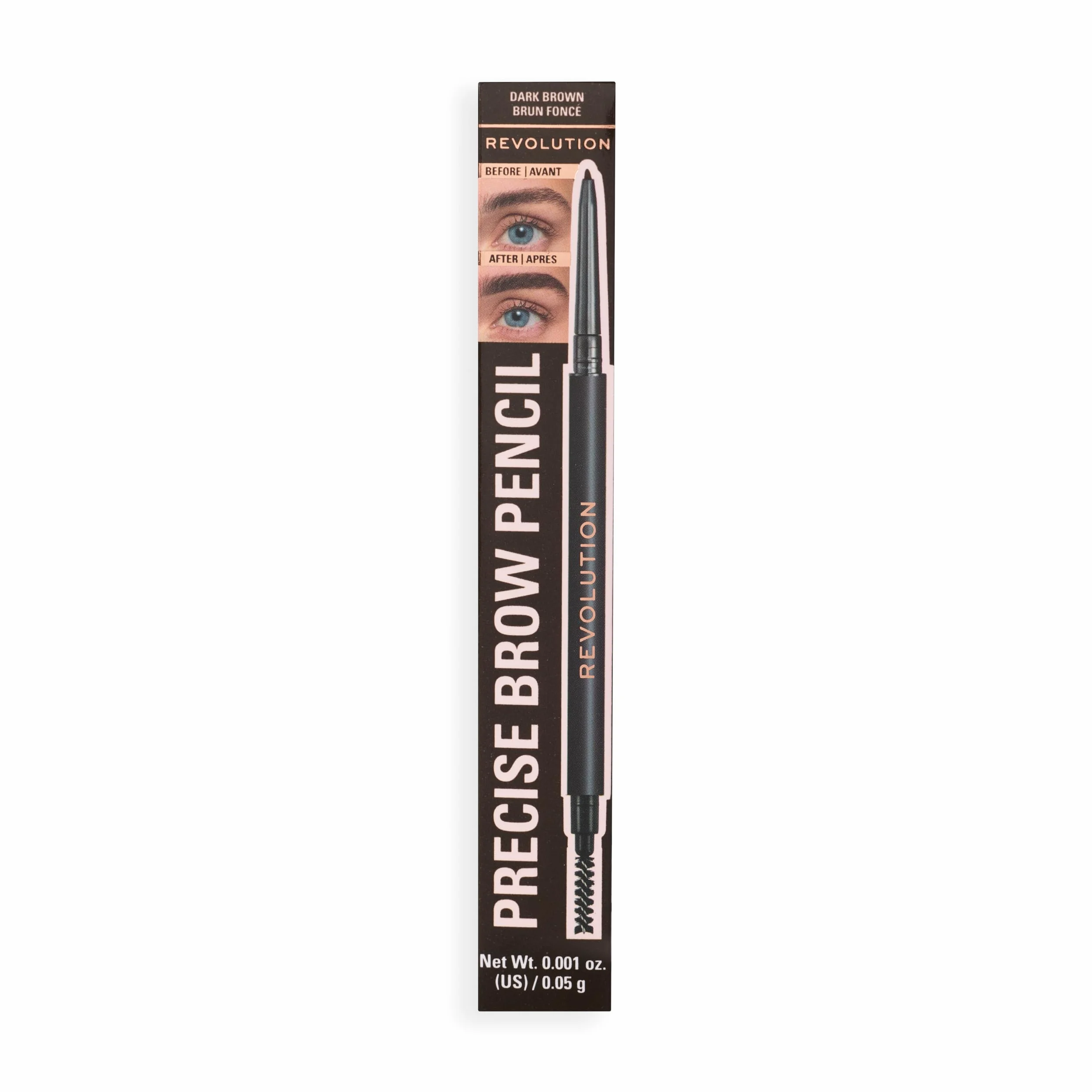 Revolution Beauty London 21378 Ołówek do Brwi, Dark Brown, 9 g