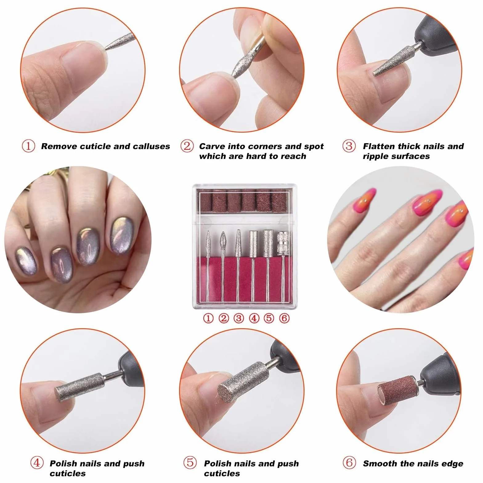 Elektryczny frezarka do paznokci, manicure i pedicure zestaw 20000 obr./min