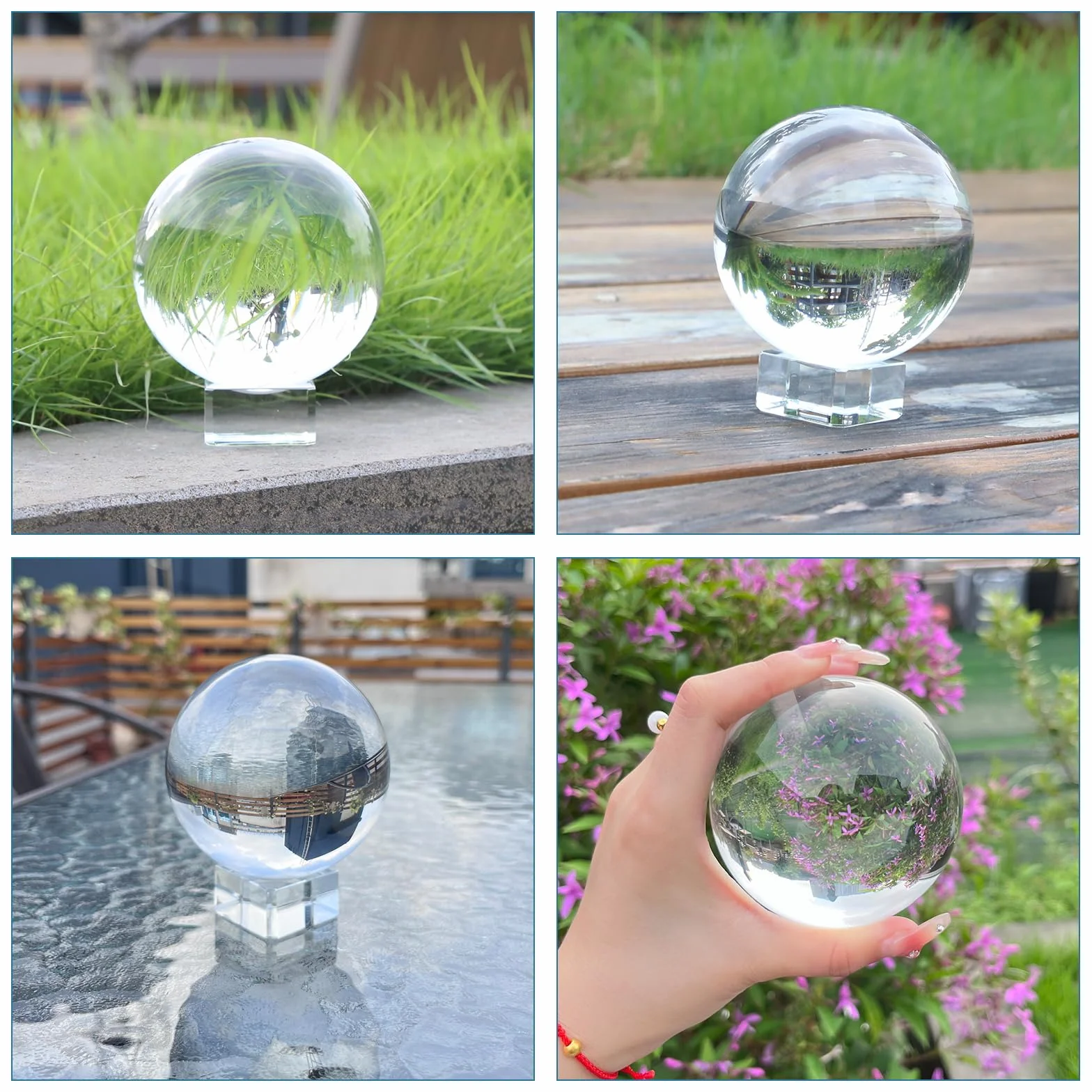 Szklana kula fotograficzna 80 mm K9 ze stojakiem akcesoria fotograficzne
