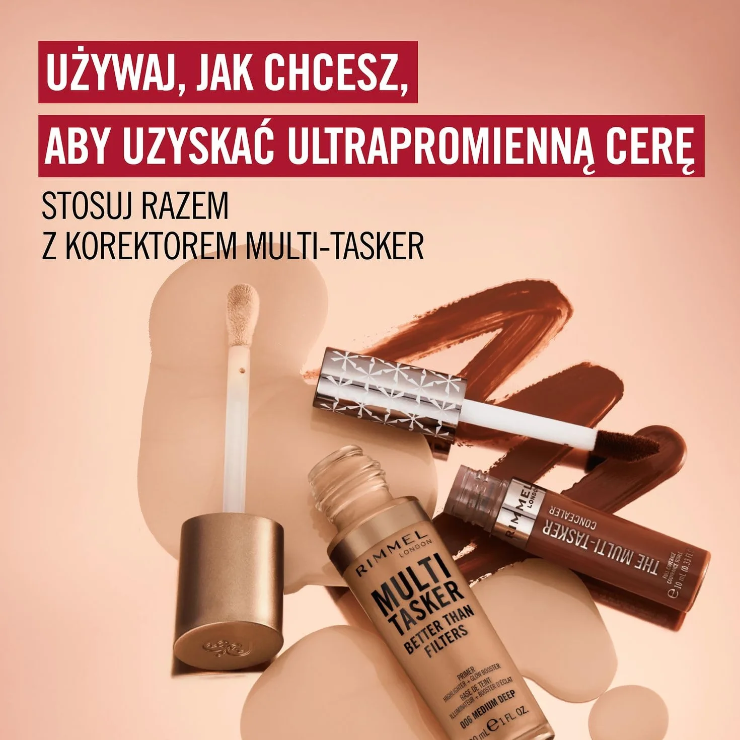 Rimmel Multi Tasker Better Than Filters primer, glowbooster, rozświetlacz 3 w 1, nr 003 Light, 30 ml
