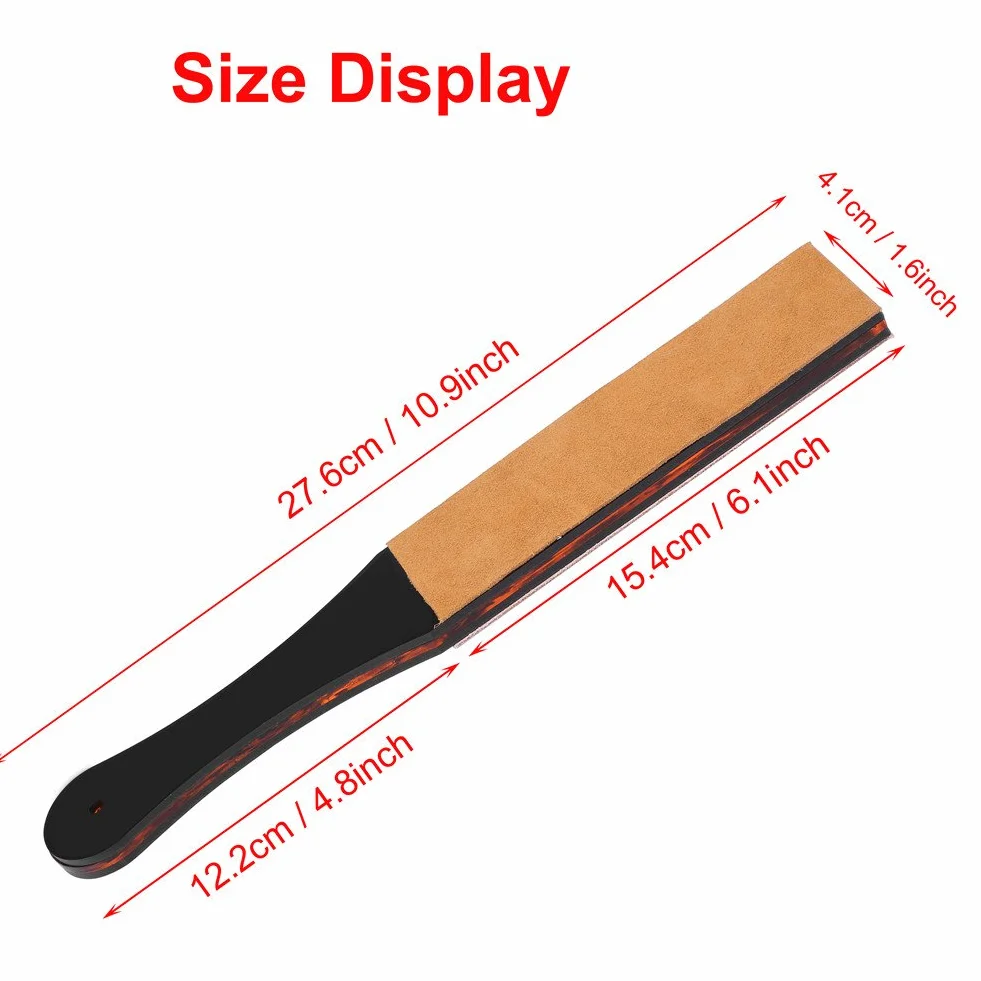 Skóra Sieka,Kamienie Ostrzenie Podwójny Rozmiar PU Skóra Zmiękczacz Golarka Pasek, Narzędzie do polerowania Ostrzałka Skórzany Strap Straight Strap Golarka