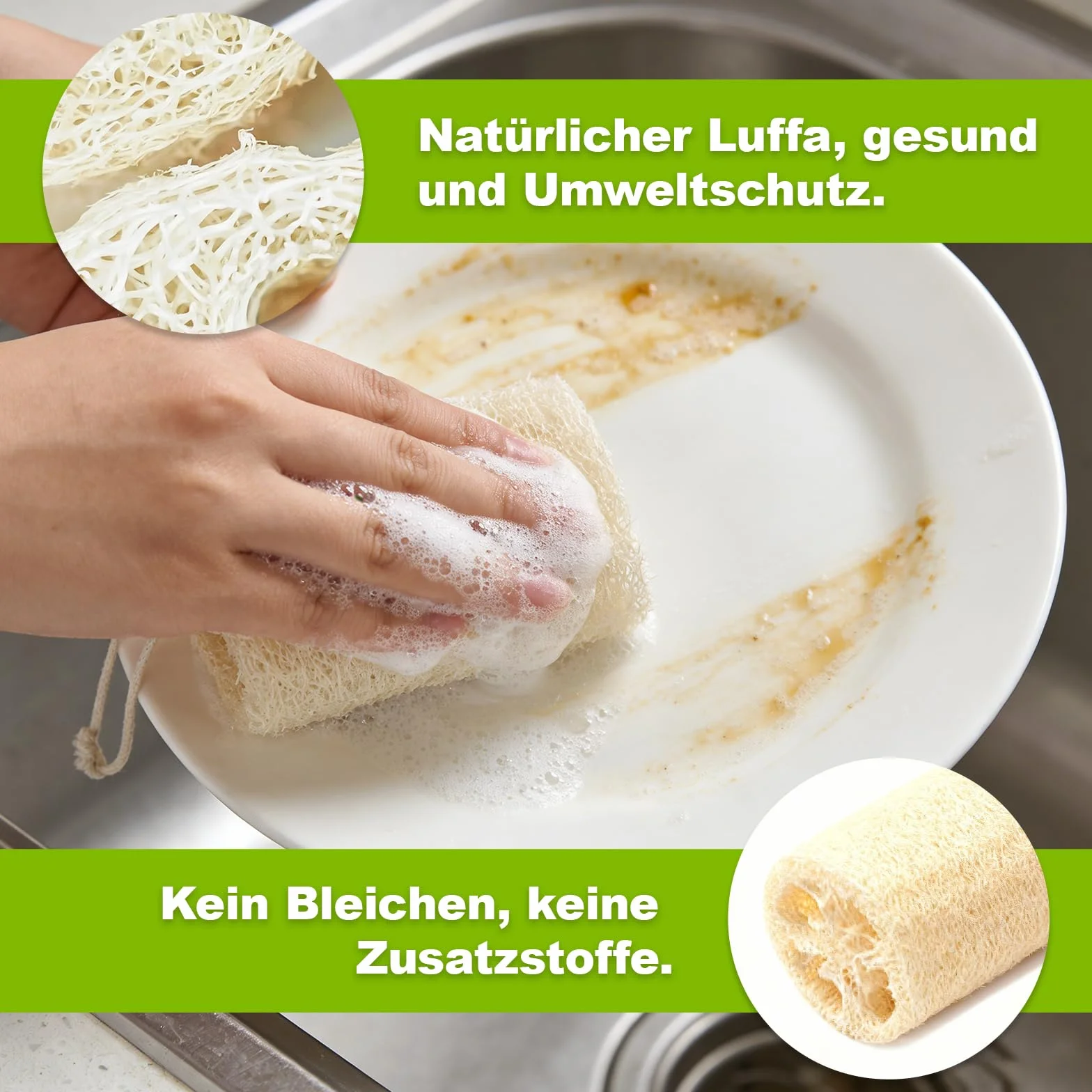 4 sztuki gąbek trukwy, 10 cm, naturalna gąbka z trukwy ogórkowej, korpus z trukwy, naturalna gąbka do pielęgnacji ciała, kuchni, łazienki, do mycia i mydła z trukwy