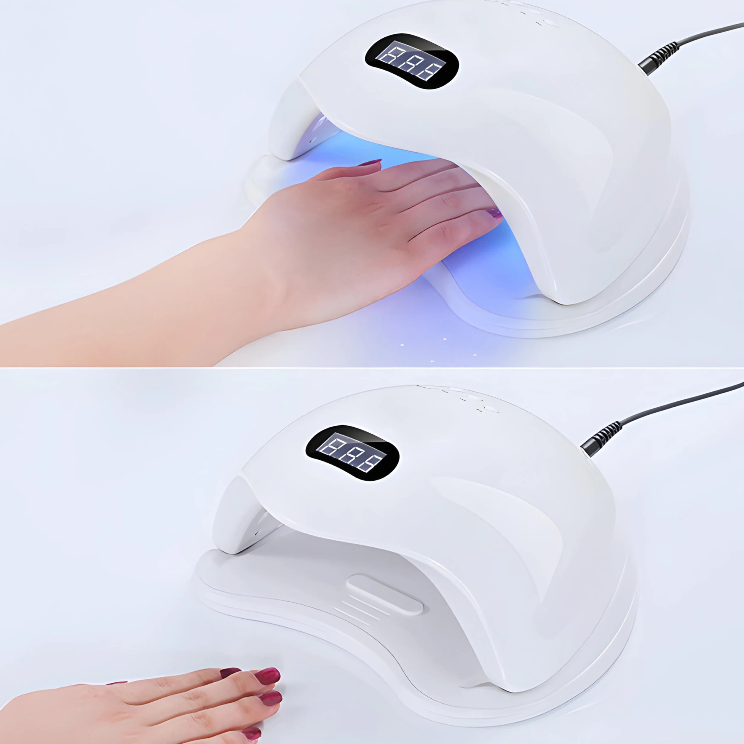 Retoo Suszarka do paznokci 48 W z timerem, wyświetlaczem LCD, czujnikiem podczerwieni, lampa LED UV do paznokci, lampa do paznokci, narzędzie do utwardzania paznokci żelowych