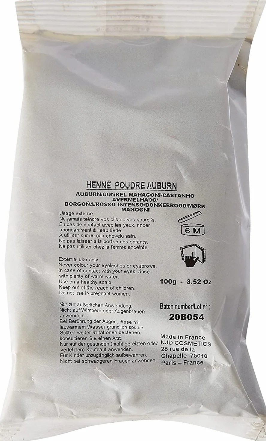 Sitama Proszek Henne Color Auburn Czerwony Bardzo Intensywny, 100 Gramów