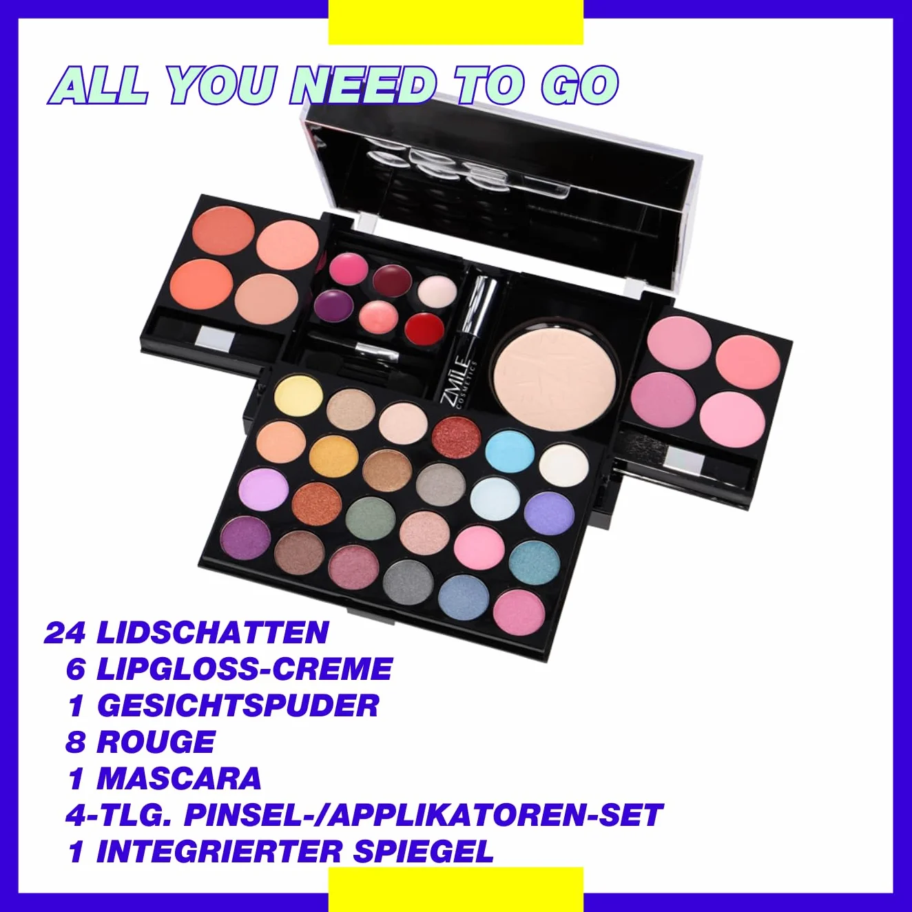 ZMILE Cosmetics Zestaw do Makijażu, All You Need To Go, Kosmetyki Wegańskie