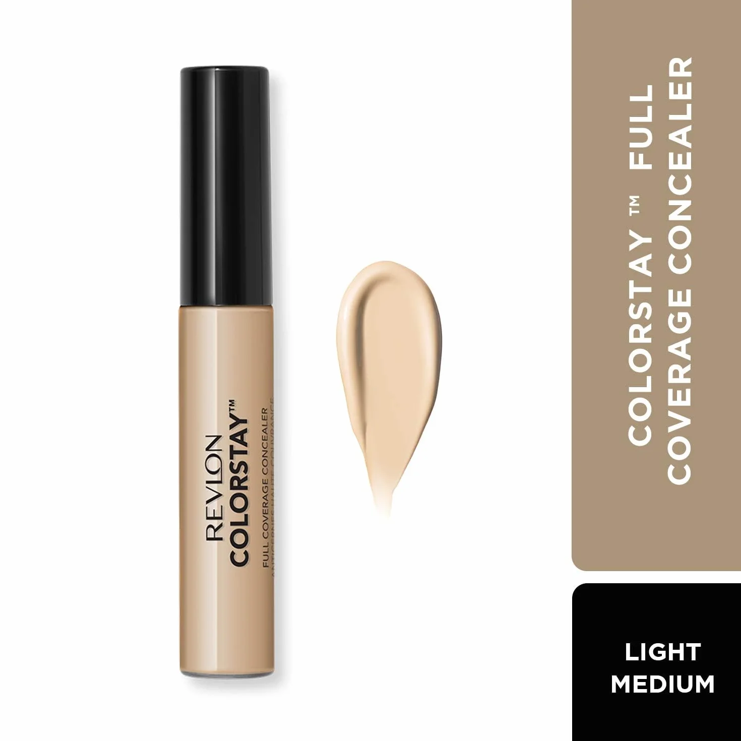 Revlon Colorstay, długotrwały korektor cery, wysokie krycie, Light Medium, 6,2 ml