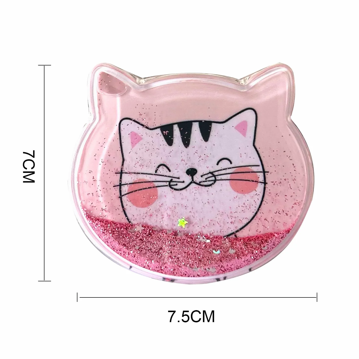 Miroir Maquillage Poche - Mini Pliable Grossissant, 7 x 7,5 cm, Łatwy Transport. Meilleurs Cadeaux Do Garçons Et Filles (Różowy)