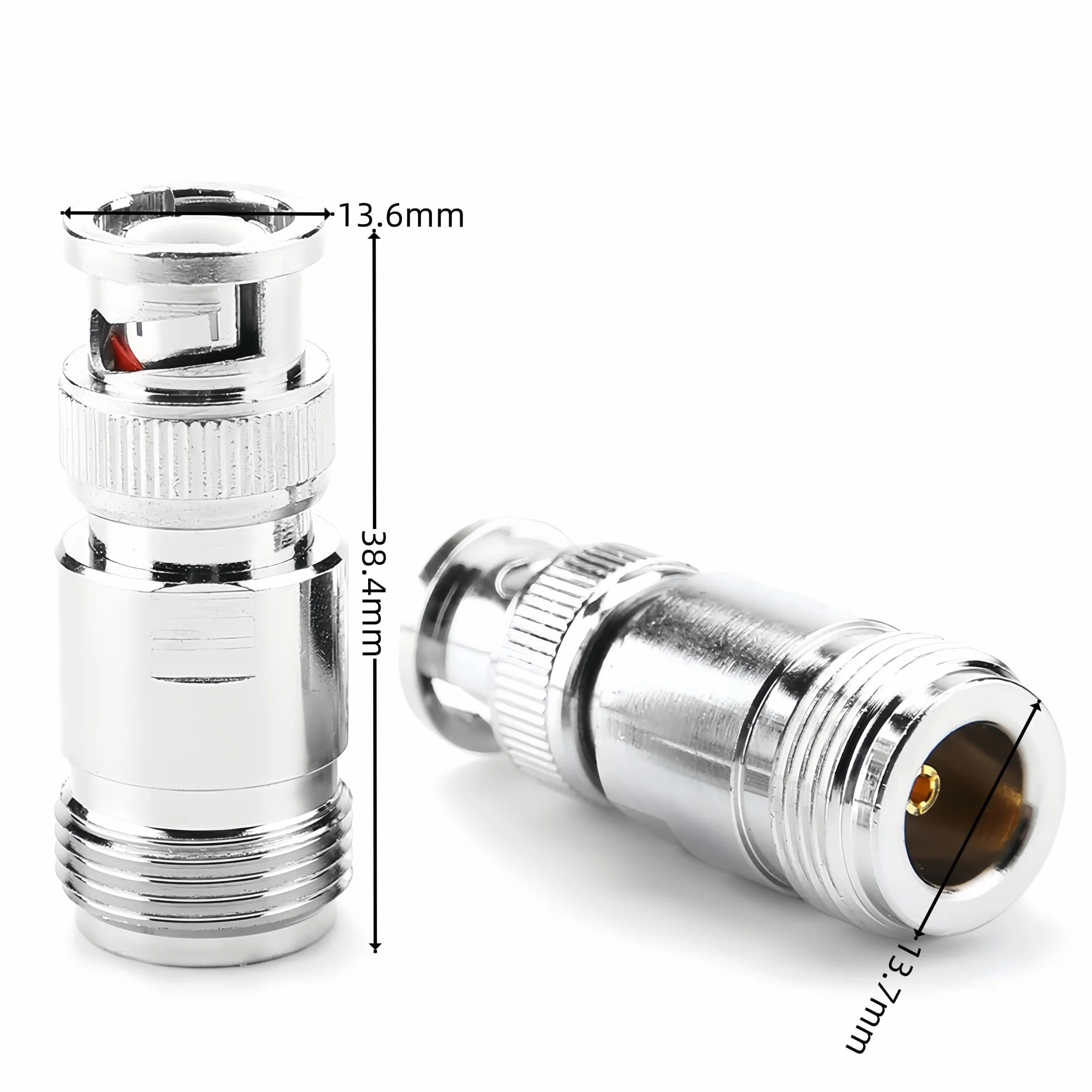 Adapter typu N do BNC, 2-częściowy, typ N, złącze BNC, adapter koncentryczny, konwerter testowy