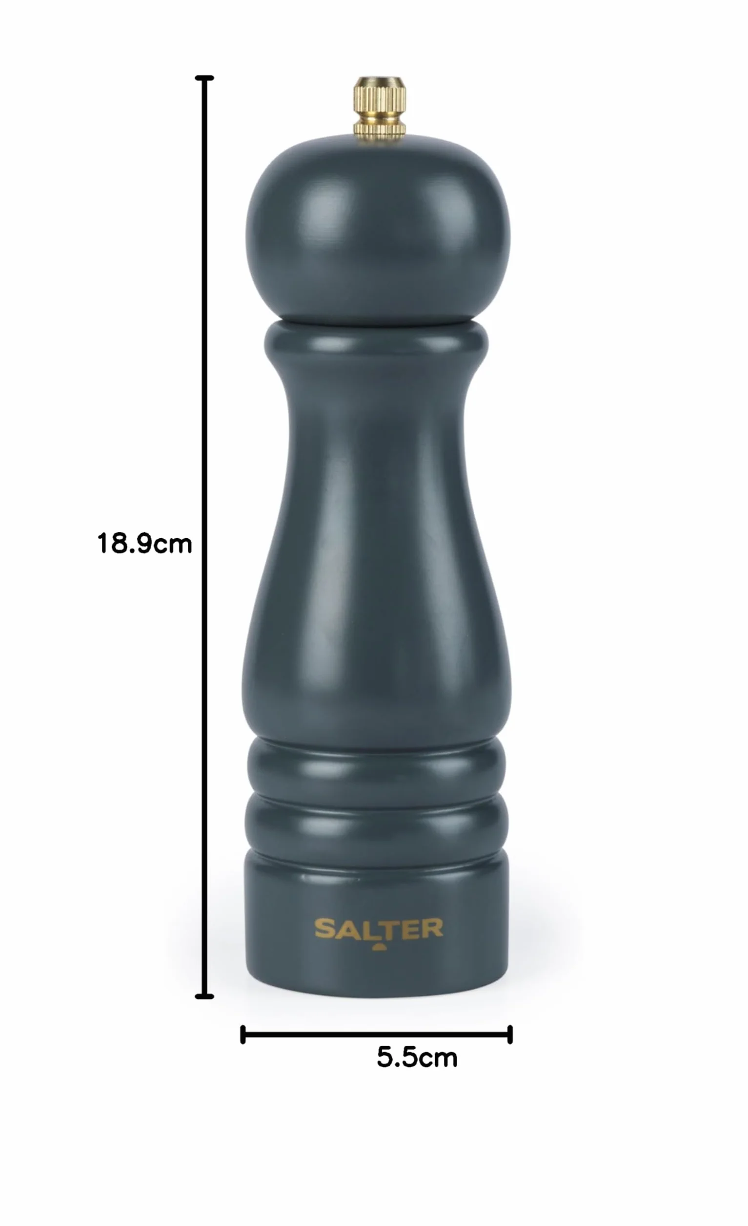 Salter Olea Mlynek do soli i pieprzu drewniany z ceramicznym mechanizmem zielony