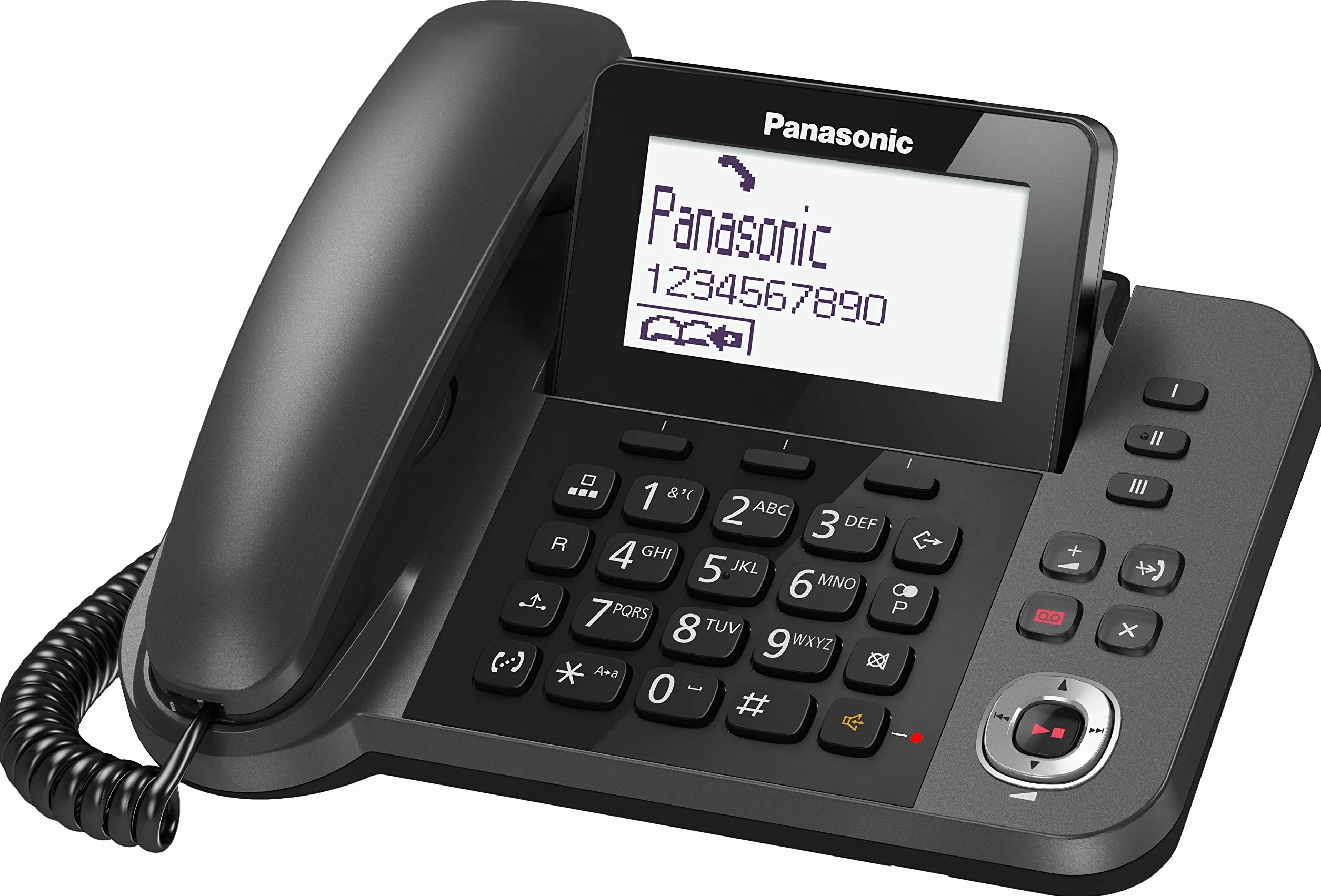 Panasonic Telefon KX-TGF320EXM - telefony (DECT, biurko, czarny, LCD, AAA, polifoniczny)