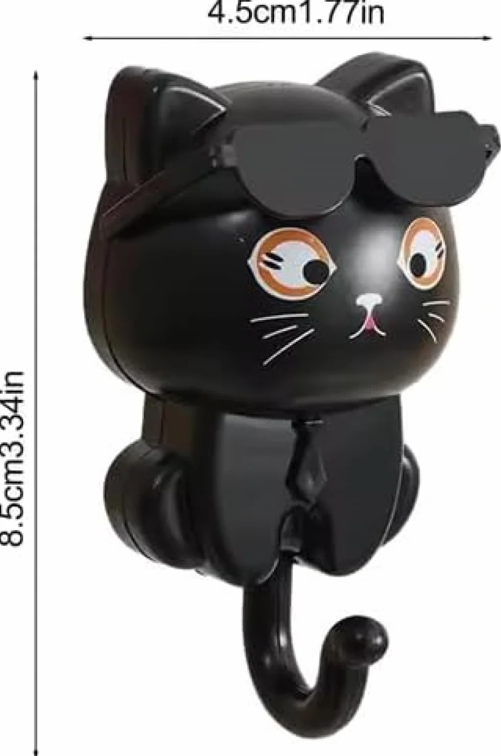 Cartoon Cat Key Holder samoprzylepny haczyk na płaszcz