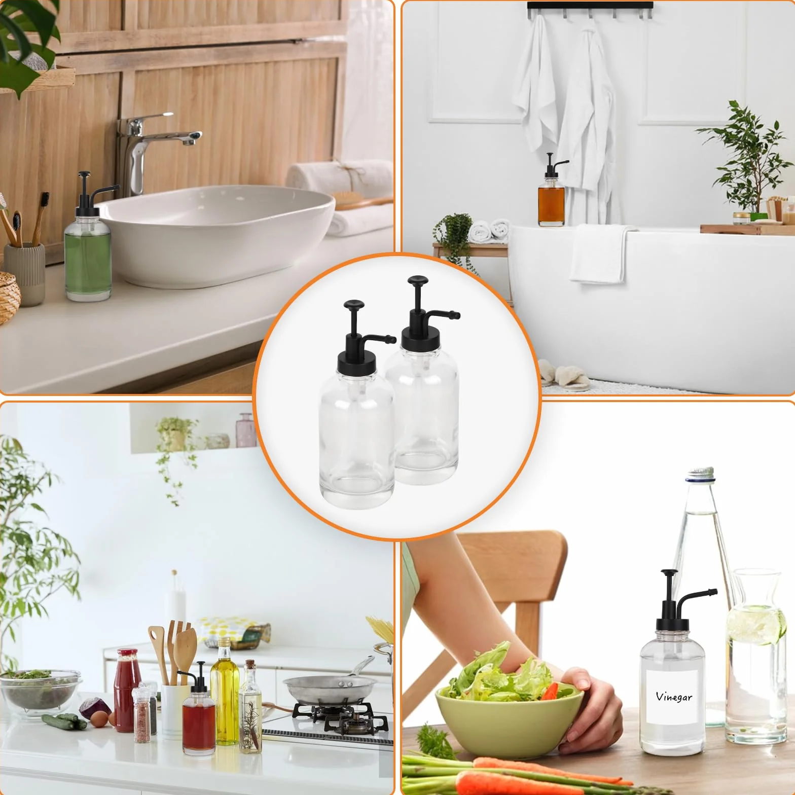 efuturetime Dozownik syropu do kawy 500 ml 2 sztuki czarny