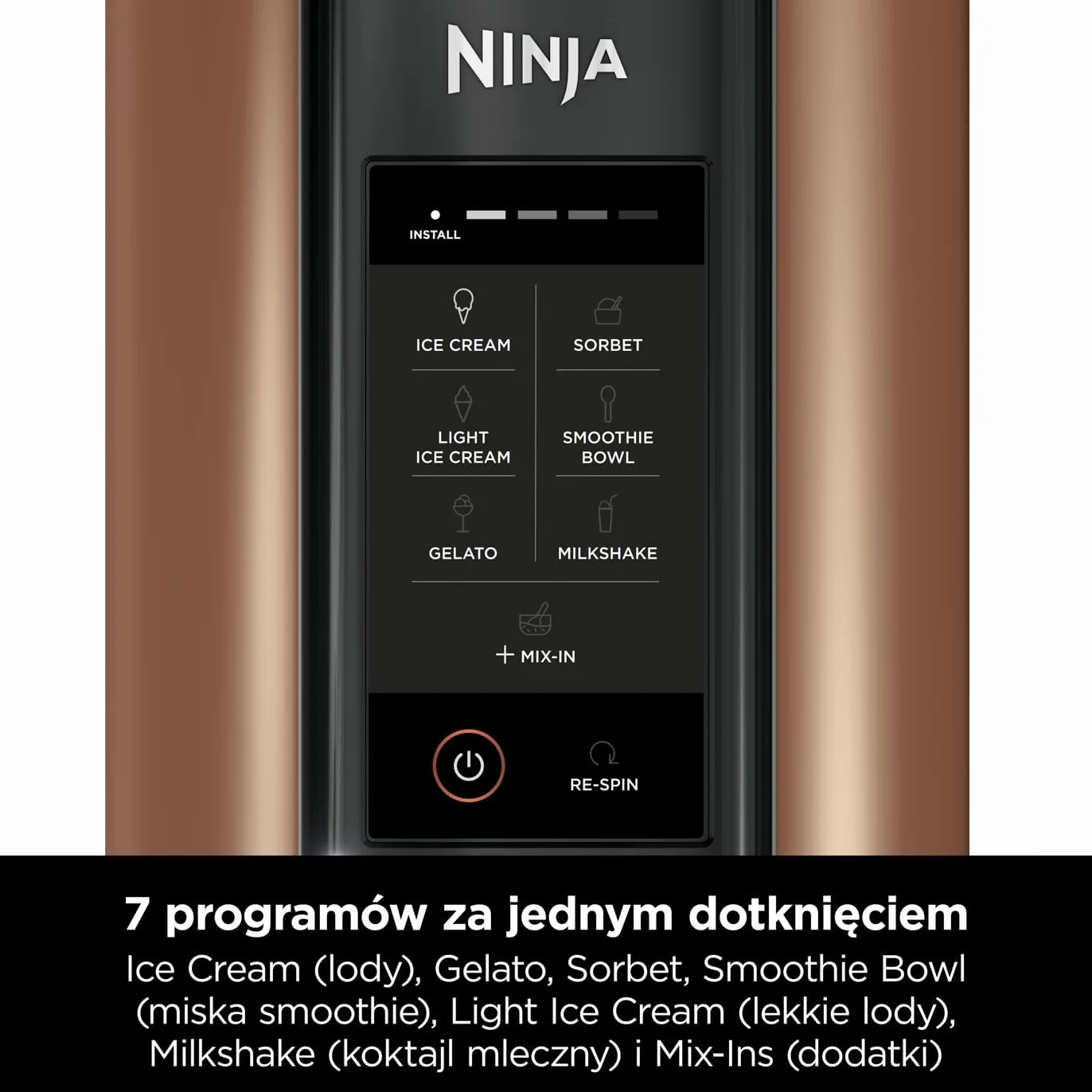 Maszyna do lodów Ninja CREAMi NC300EUCP 1,4 L 7 programów 3 pojemniki