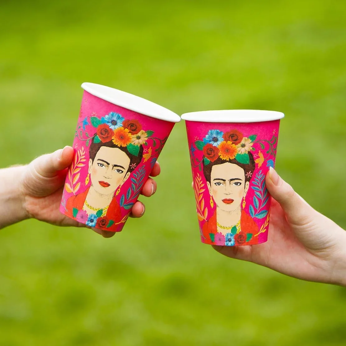 Talking Tables Frida Kahlo Papierowe Kubki, 8 Sztuk