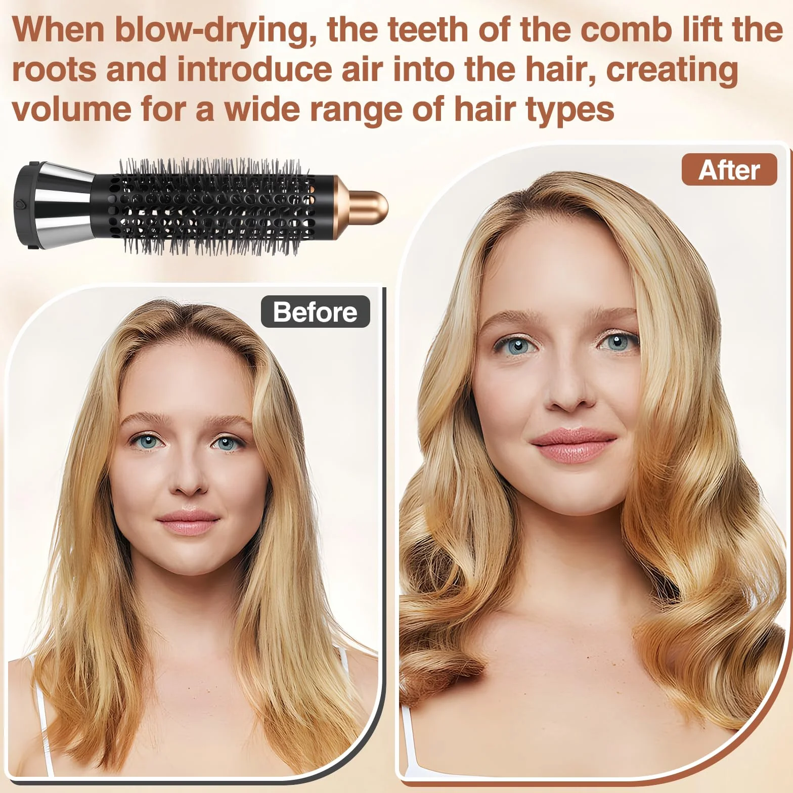 Mała okrągła szczotka objętościowa do Dyson do Airwrap lokówka akcesoria Styler Curling Hair Tool
