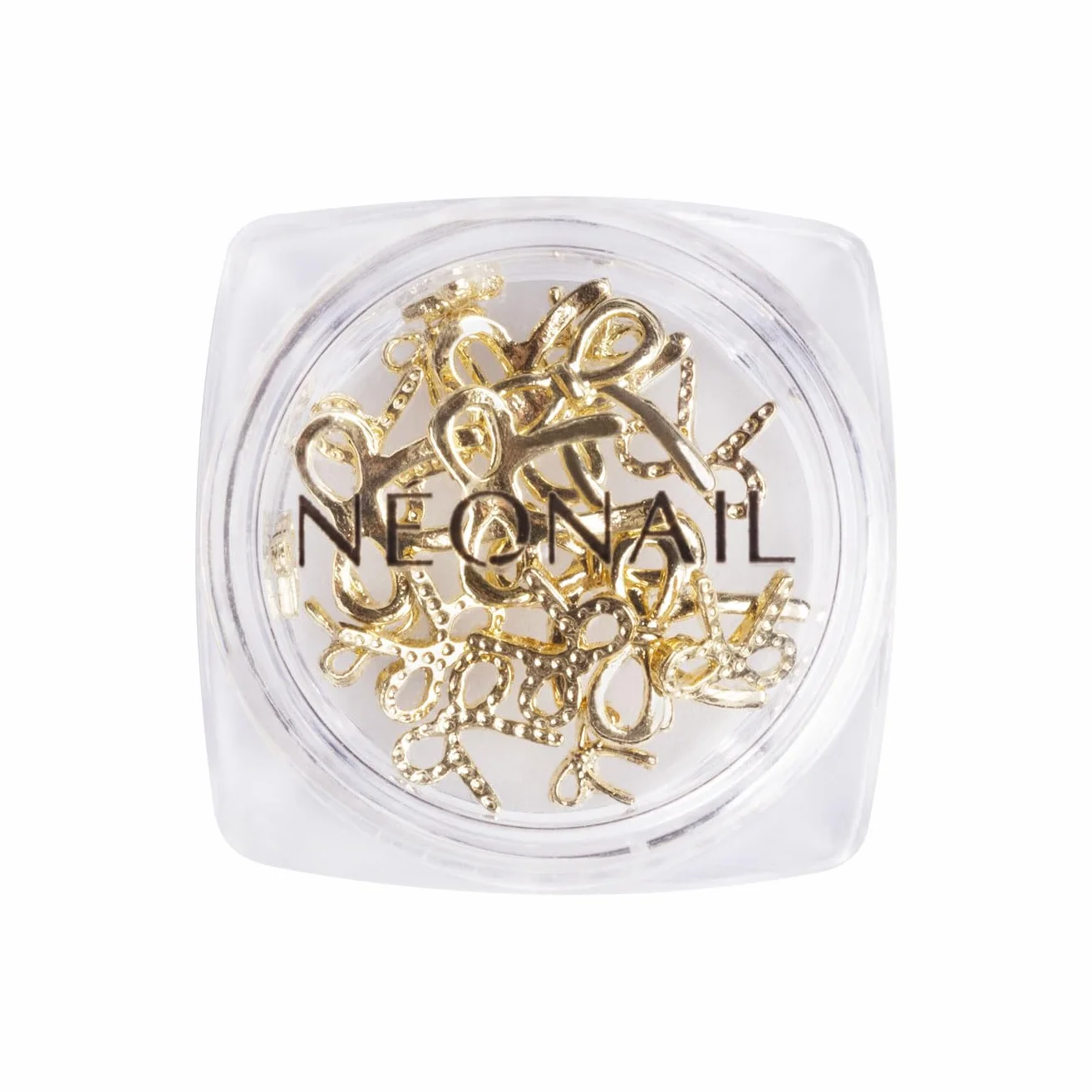 NEONAIL Ozdoby 3D do paznokci Kokardki Złote Nail Art Biżuteria do zdobienia