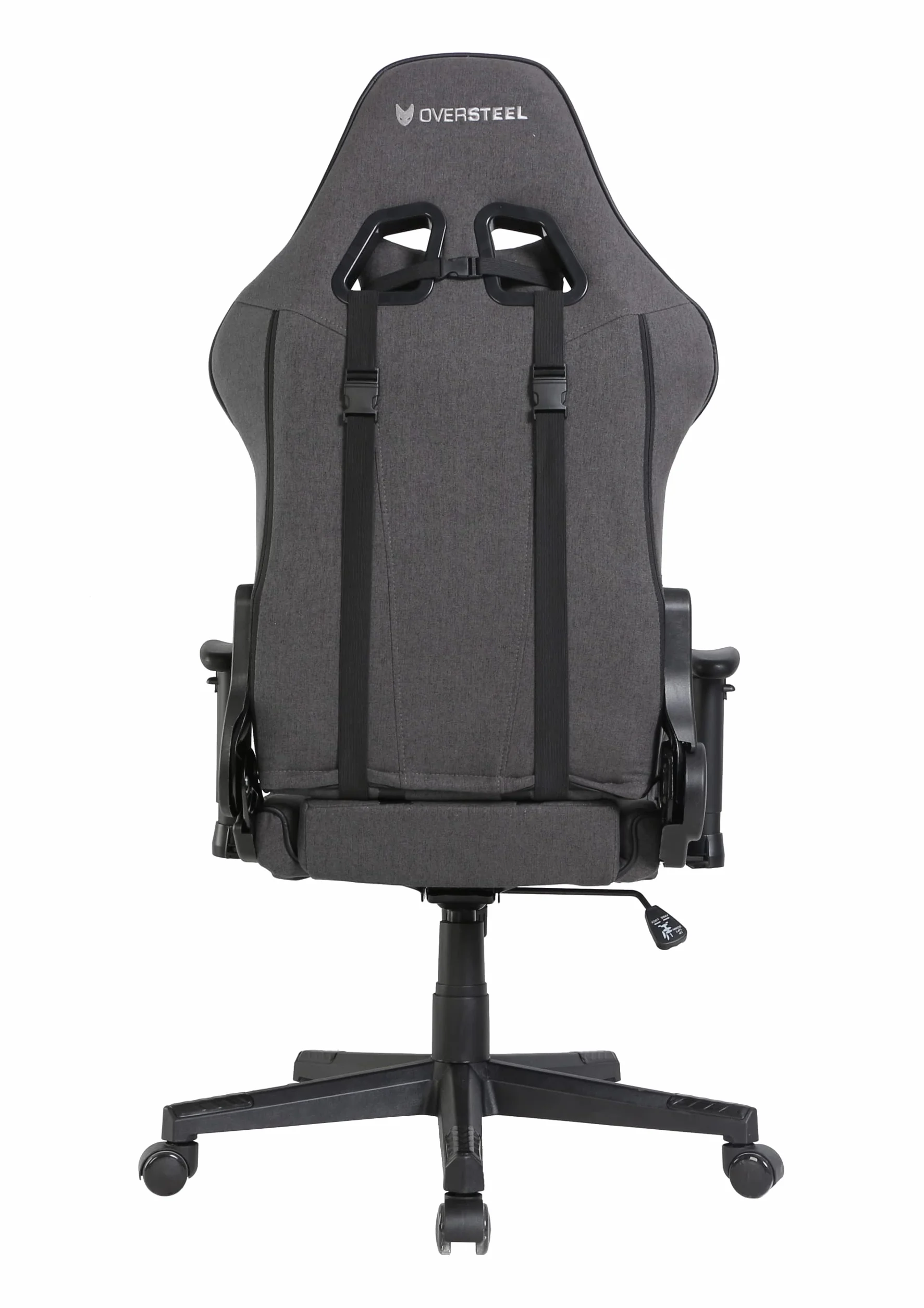 Oversteel ULTIMET Fotel dla graczy, oddychająca tkanina, podłokietniki 2D, regulowana wysokość, 180°, 120 kg, czarny