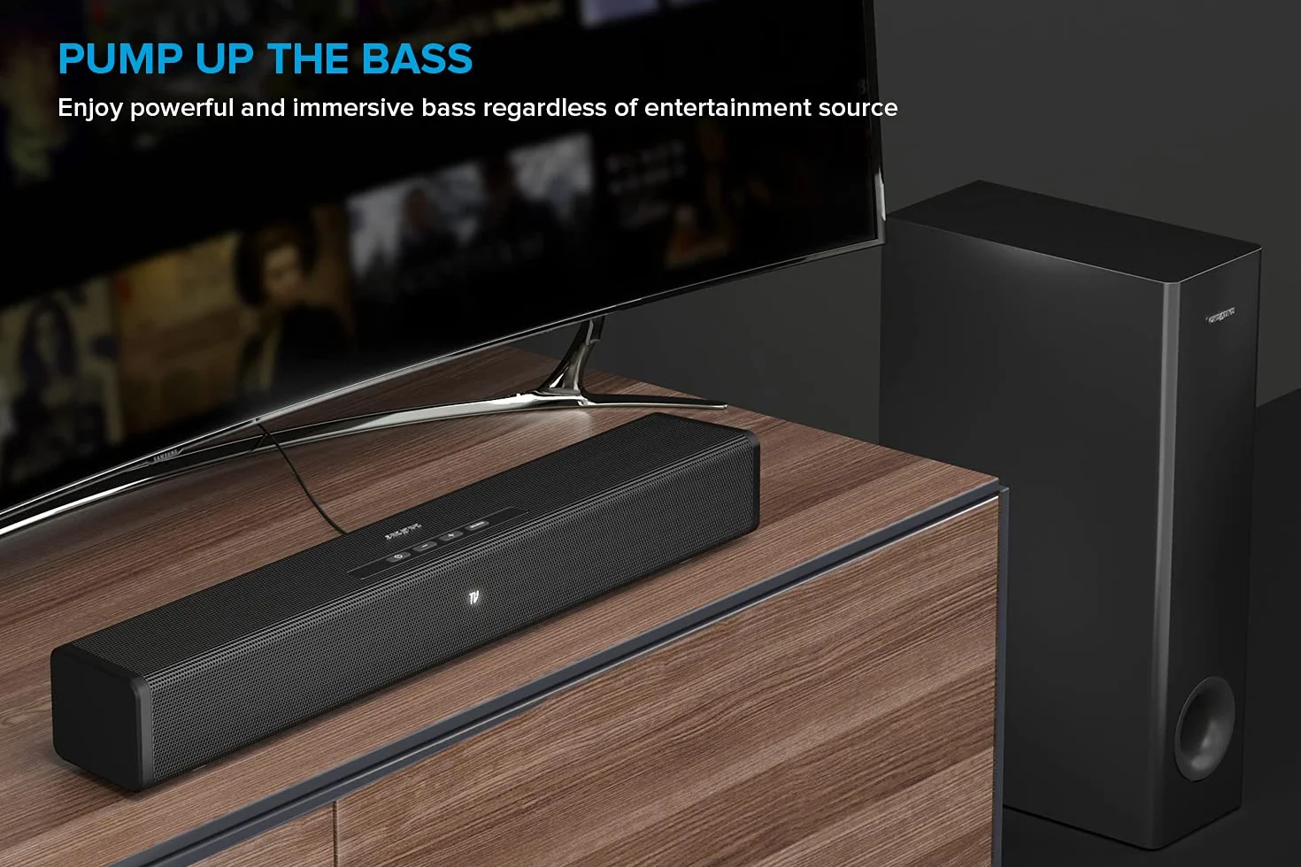 Creative Stage 360 ​​2.1 Soundbar z subwooferem do TV, PC, pulpitu z Dolby Atmos, Surround Sound, HDMI ARC/2.0, Bluetooth, opt. IN, pilot zdalnego sterowania na podczerwień