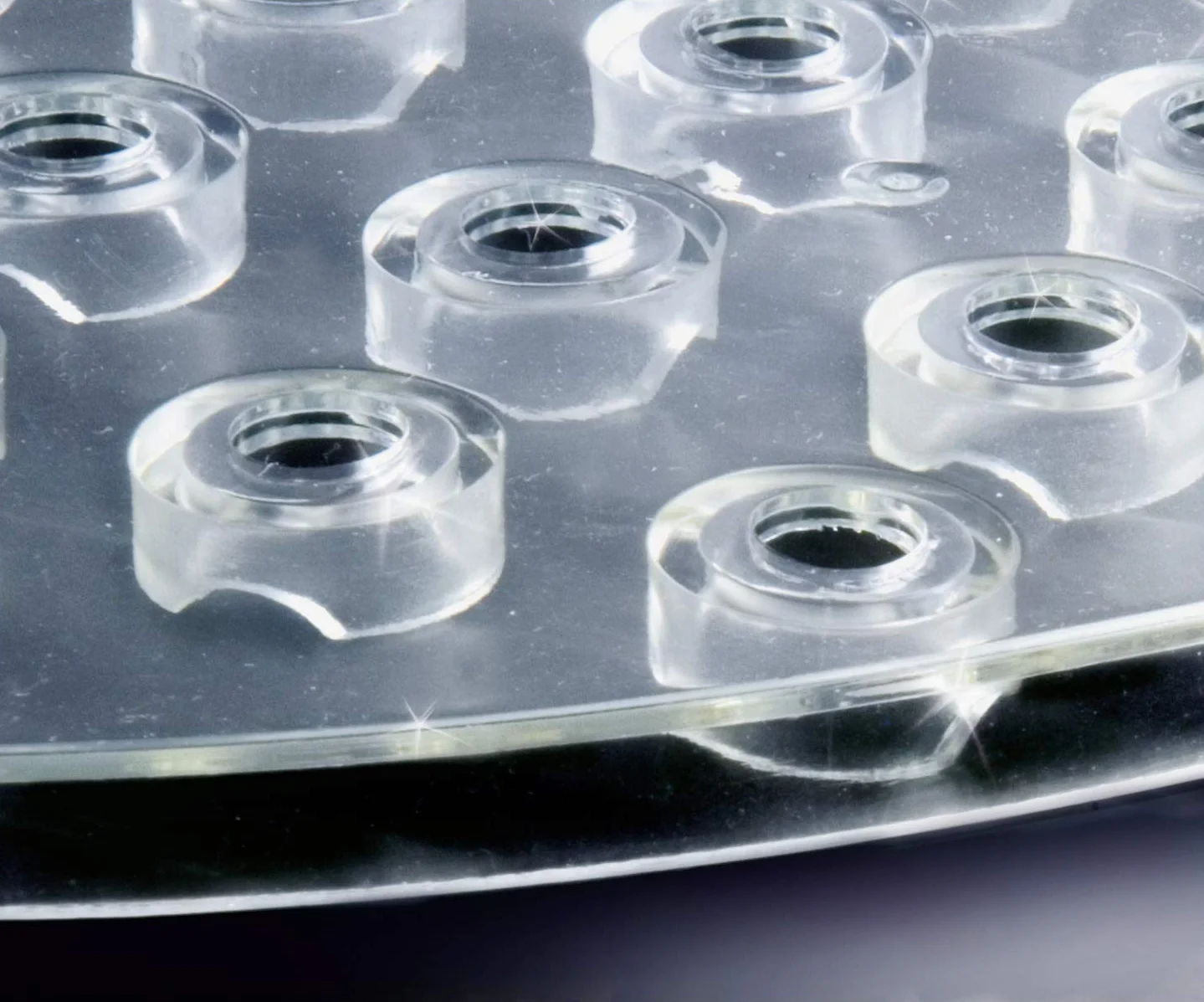 WENKO Mata do zlewu Kristall przezroczysta okrągła plastikowa 31 cm