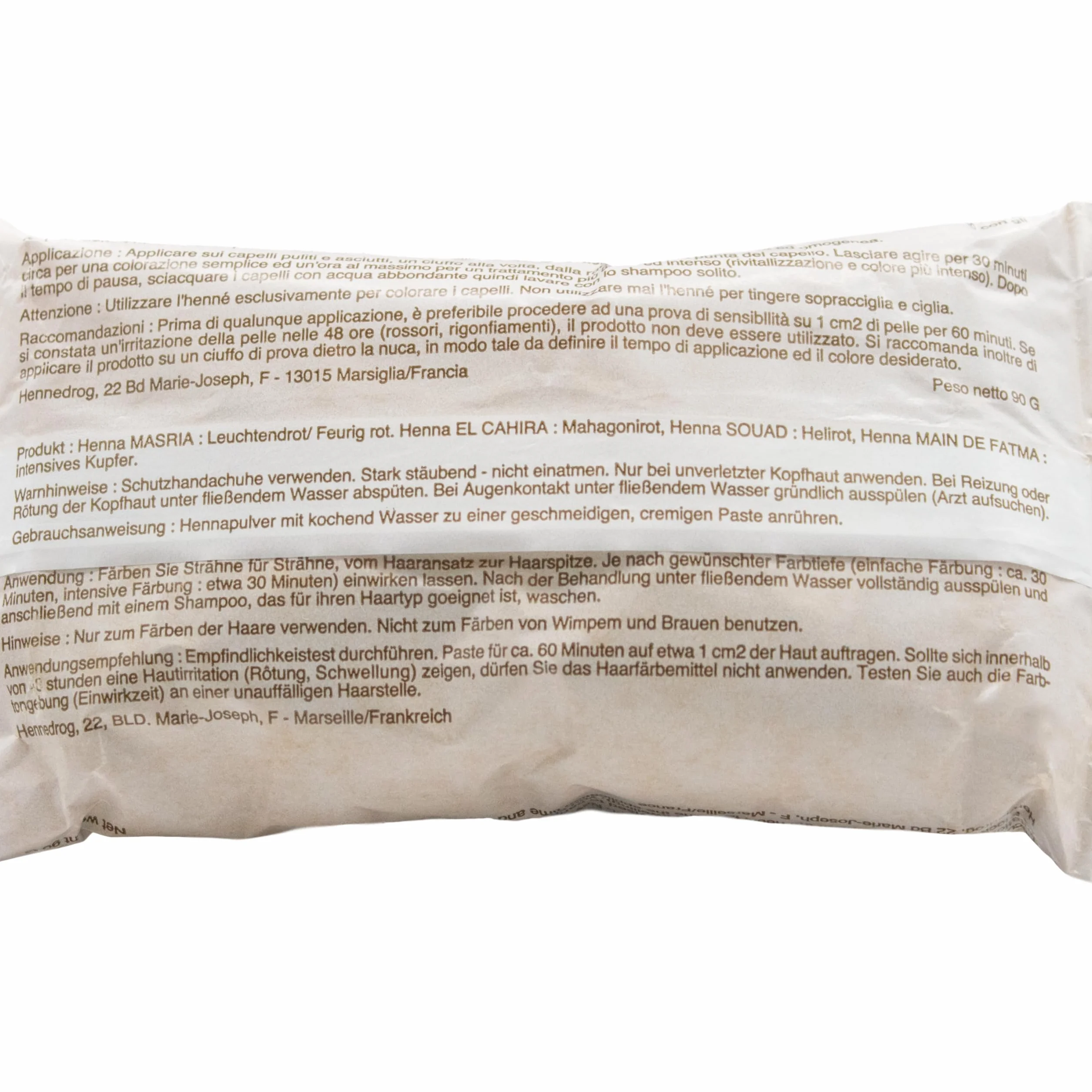 El Cahira - henna mahoń czerwony - mahoń - Acajou 3 szt. (3 x 90 g)