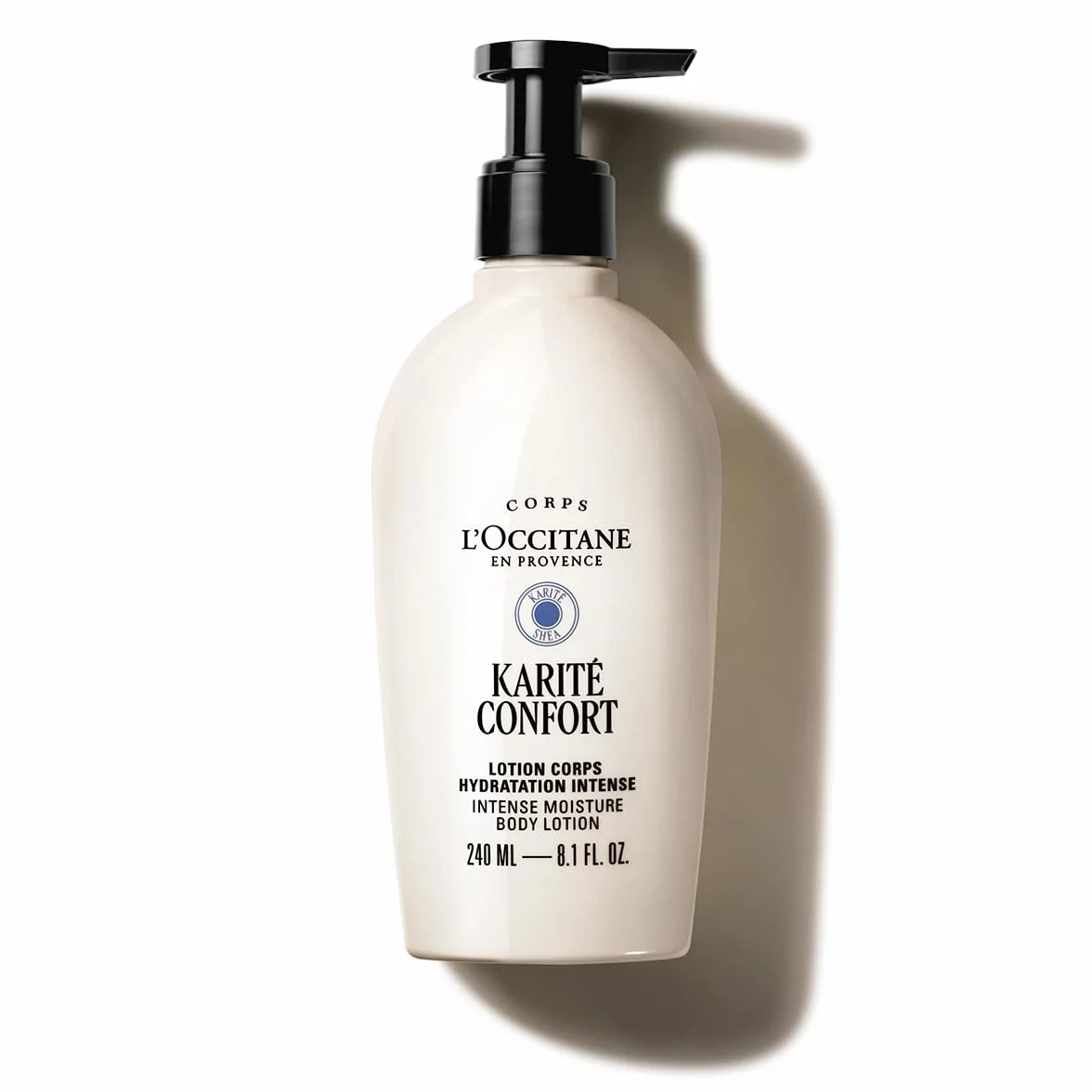 L'OCCITANE Bogaty Karité Confort (Shea) Mleczko do ciała, 240 ml, skóra sucha i wrażliwa, wyprodukowane we Francji