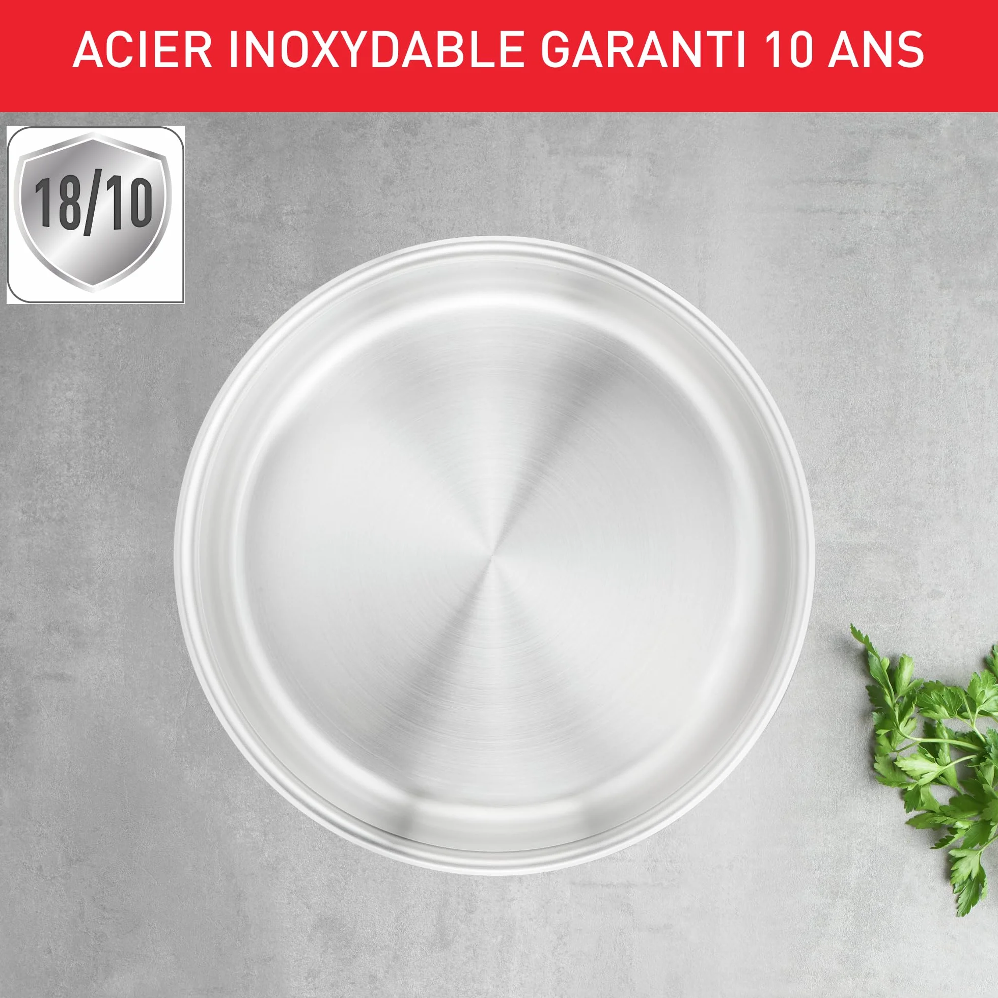 TEFAL L898S3 Zestaw garnków 4-elementowy INGENIO Preference, rondel 16, 18 i 20 cm, odpinana rączka, powłoka wzmocniona tytanem, wskaźnik Thermo Signal, grube dno Thermo Fusin, do wszystkich kuchenek