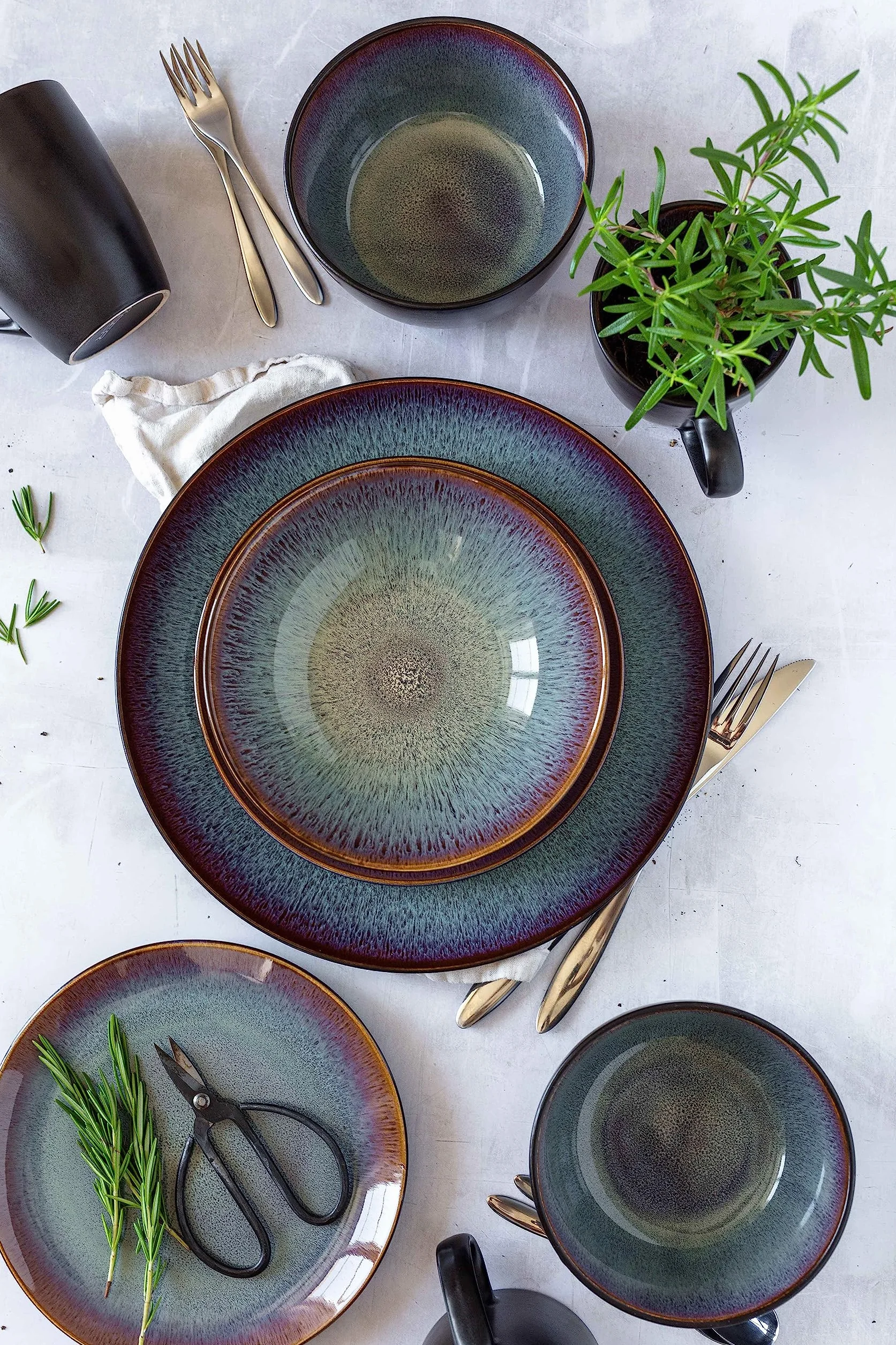 MÄSER Teona zestaw naczyń ceramicznych 20-częściowy dla 4 osób kamionka