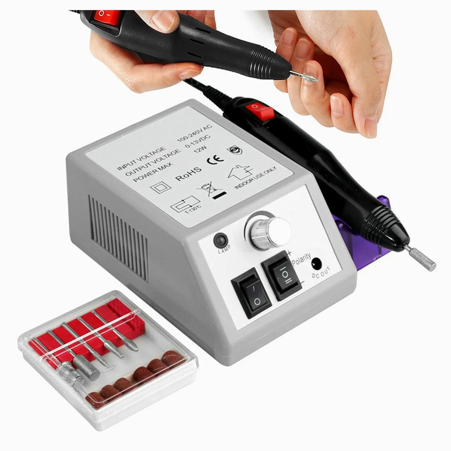 Wiertarka do paznokci 20000 obr./min elektryczna frezarka do paznokci zestaw do manicure szlifierka frezarka do usuwania skórek żel pilnik do paznokci zestaw do pedicure do paznokci przenośna