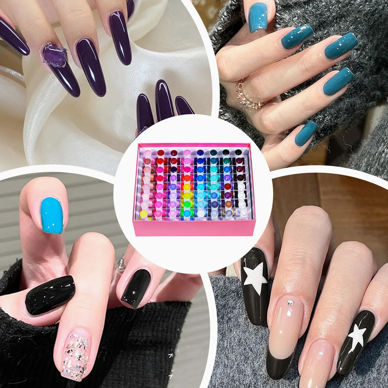 Zestaw Lakierów Hybrydowych 60 Kolorów Długotrwałe Szybkoschnące Akcesoria | Lakier Żelowy Do Domowego I Salonowego Manicure Spa Podróży Ślubu Wakacji