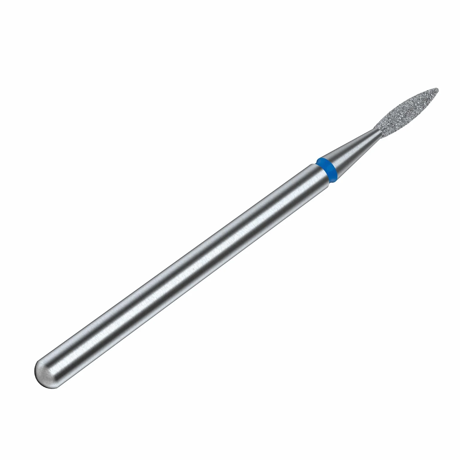 Frez diamentowy STALEKS płomyk ostry 1.6*8mm, niebieski