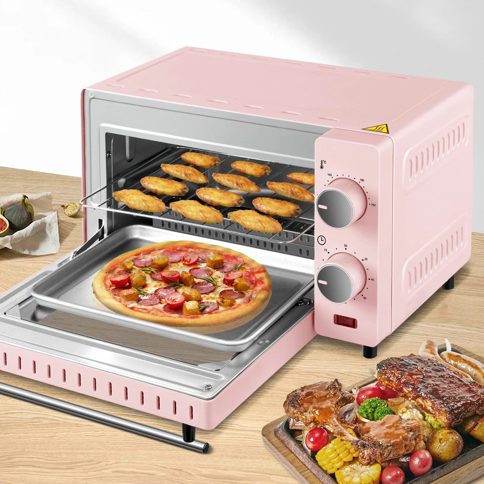 WOLTU mini piekarnik 12L 800W piec do pizzy z timerem
