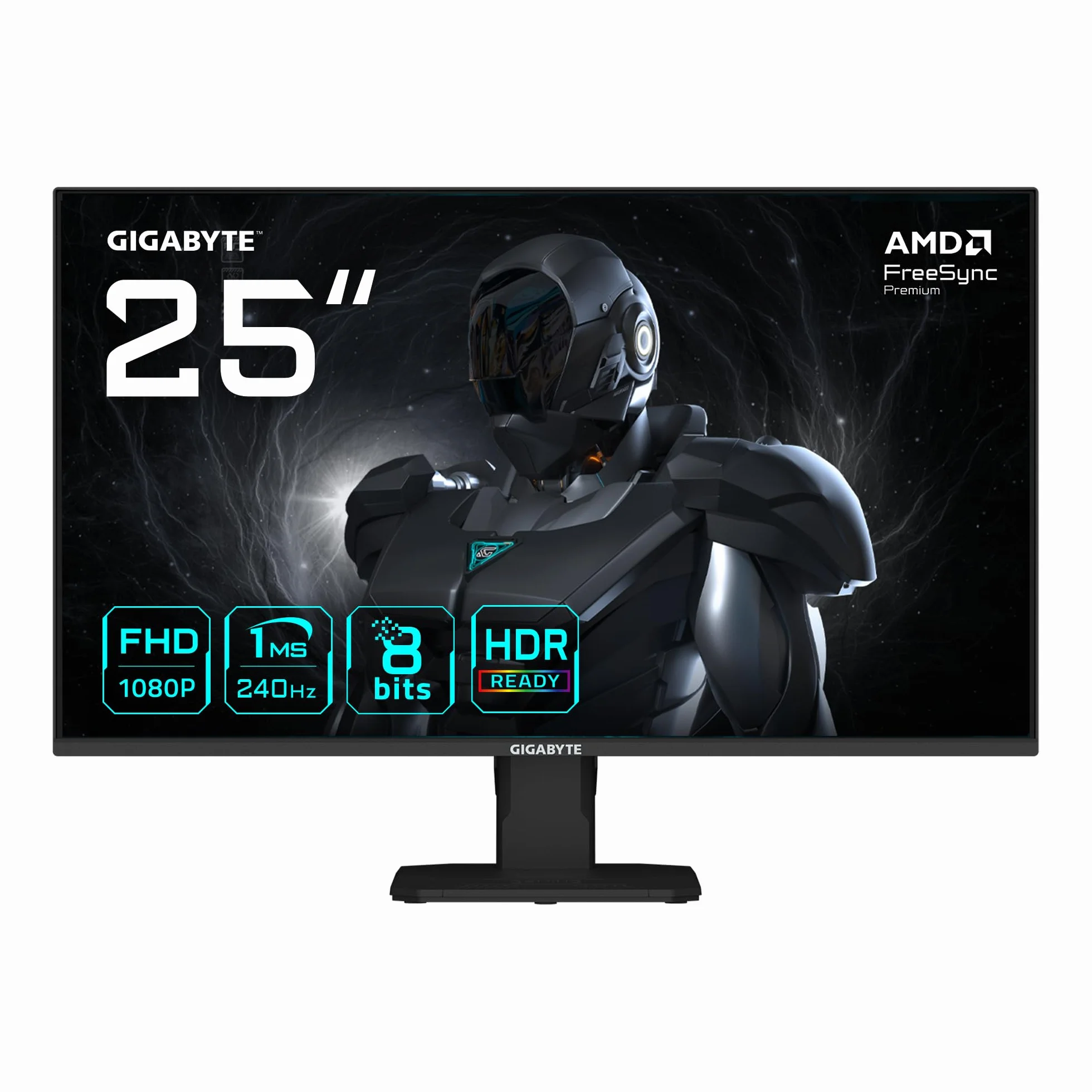 GIGABYTE GS25F2 Gaming Monitor 25" FHD - 1920 x 1080, 240Hz, 1ms, 300 CD/m², Display HDR 10, HDMI 2.0, DisplayPort 1.4