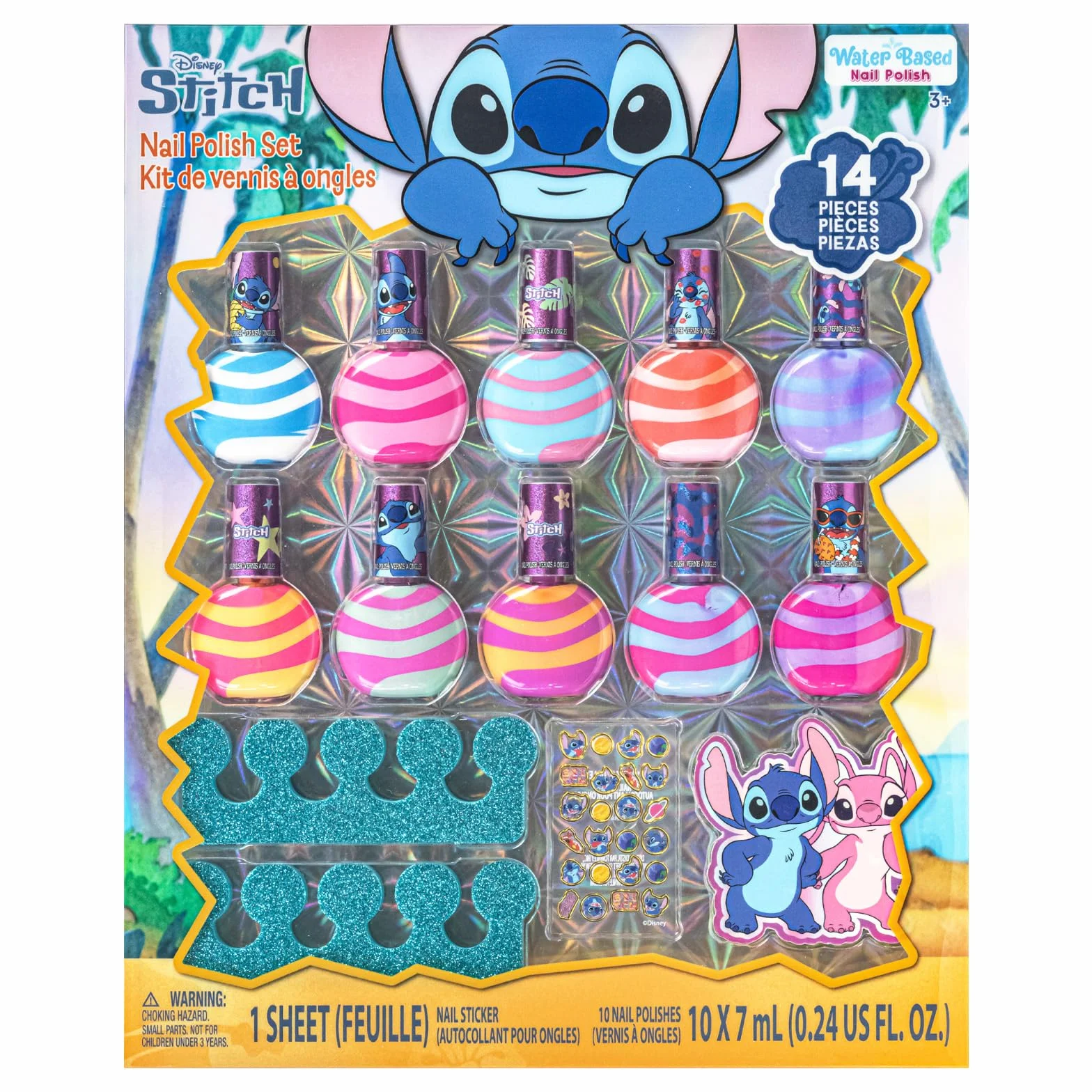 Stitch Zestaw Makijażu Dla Dzieci Błyszczyk i Lakier z Kufrem