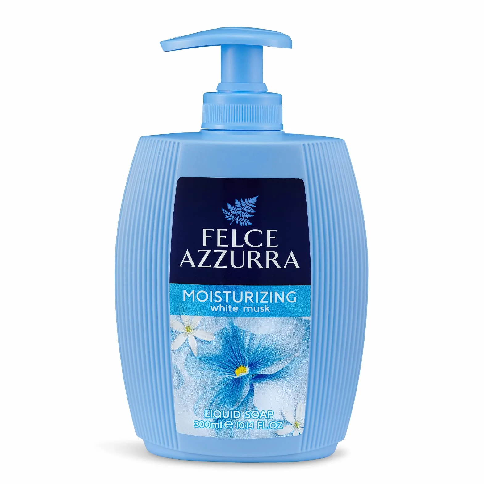 Felce Azzurra Mydło w płynie White Musk – dozownik mydła o przyjemnym, świeżym zapachu i energii owoców cytrusowych – 1 opakowanie (1 x 300 ml)
