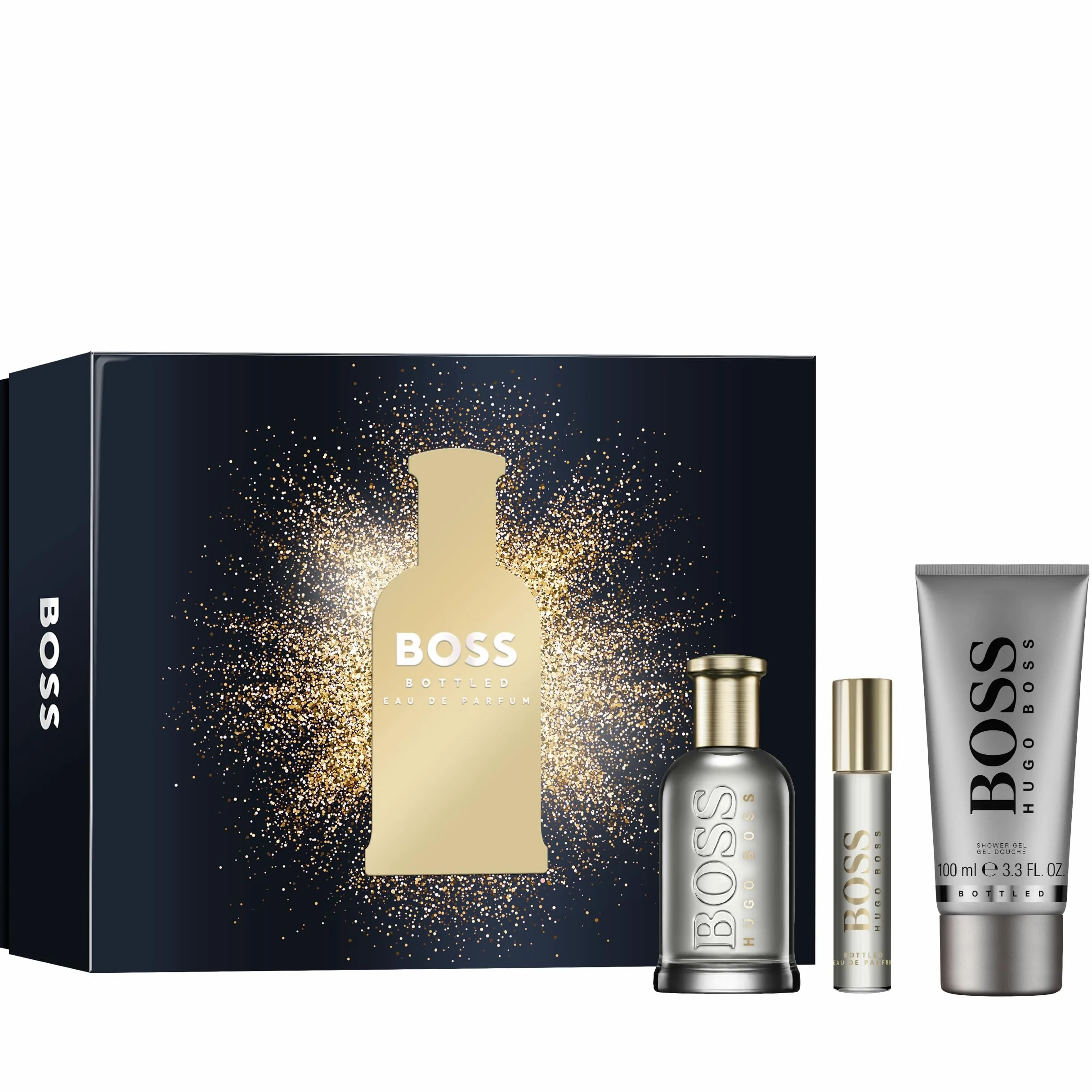 BOSS Męski 3-częściowy zestaw upominkowy BOSS Bottled Woda perfumowana na Boże Narodzenie
