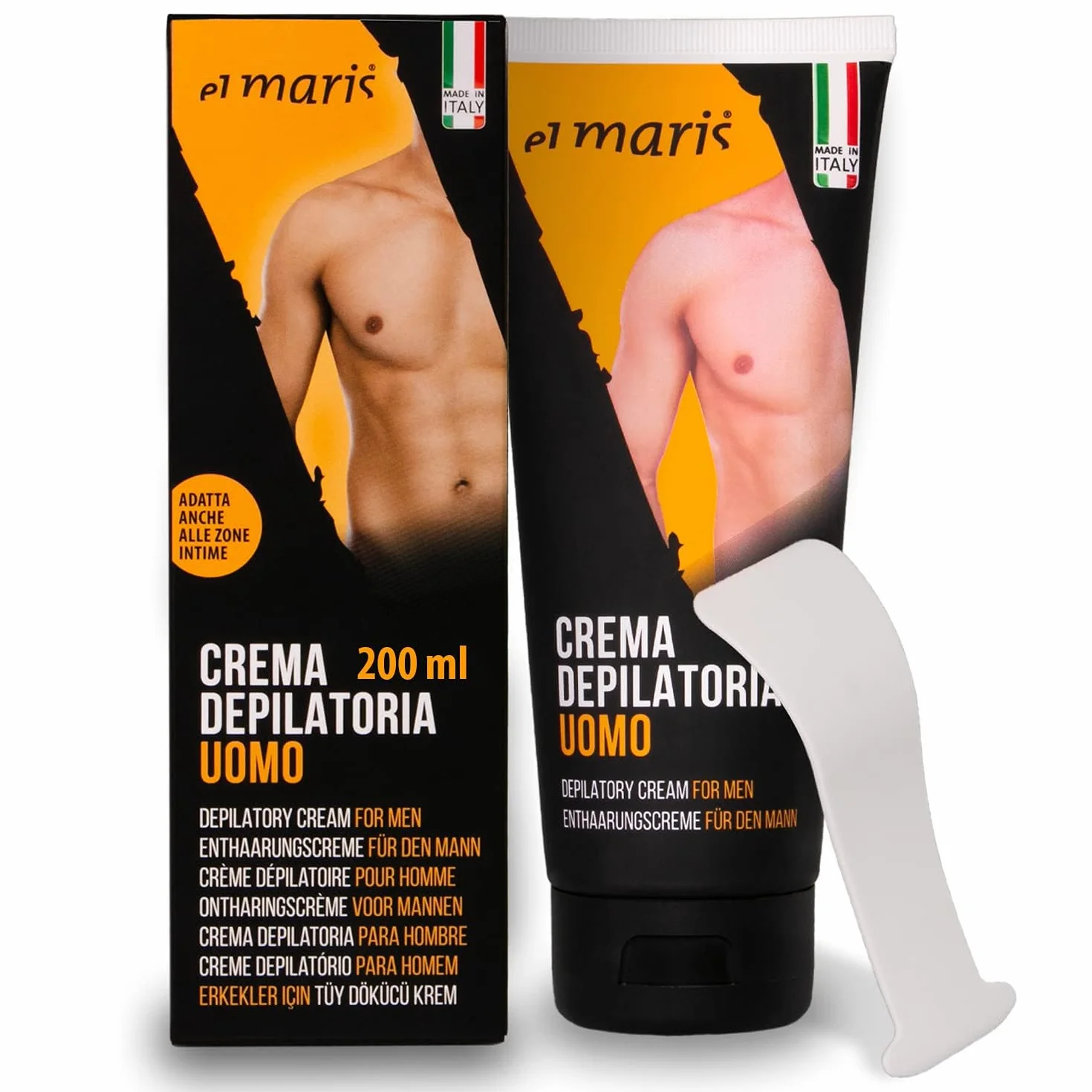 ELMARIS - Krem Do Depilacji Ciała - depilacji intymnych - Delikatny i Skuteczny - 200 ml