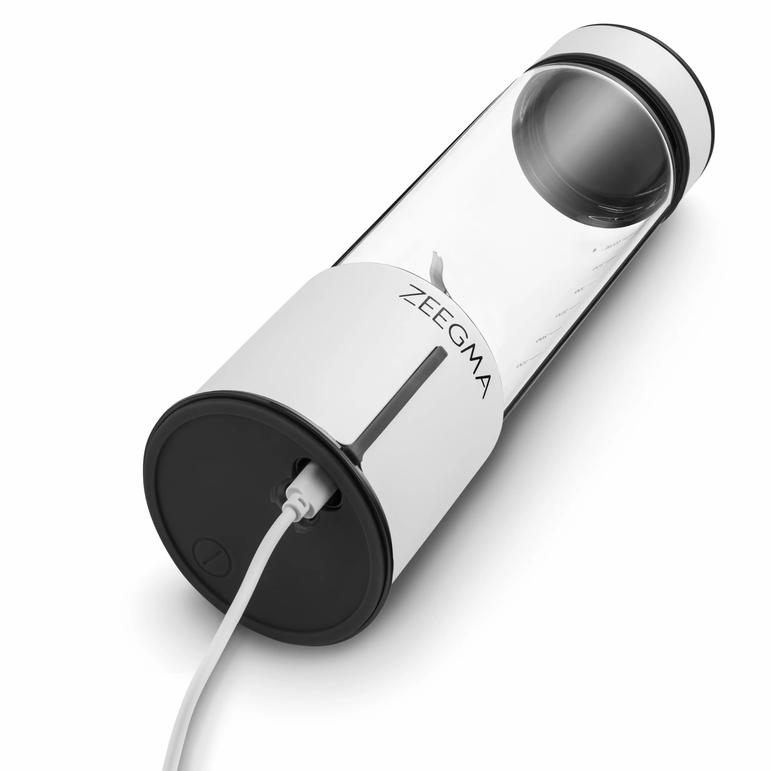 Zeegma Vitamine GO Plus przenośny blender 300 W, do smoothie i shake'ów, pojemność 465 ml, akumulator USB-C i 5000 mAh, 6 ostrzy ze stali nierdzewnej, bez BPA, szkło przyjazne dla środowiska, podwójna