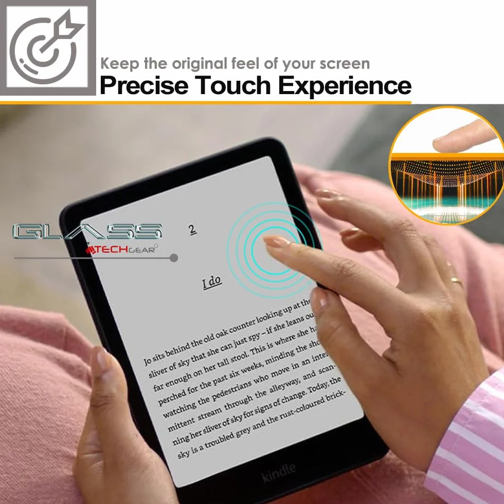 TECHGEAR 2 x ekran ze szkła matowego do 17.8 cm Amazon Kindle Paperwhite/Signature/Kids/Kindle Colorsoft (2024 / 12. generacji) [antyodblaskowy] [matowy] ochraniacz ekranu ze szkła hartowanego