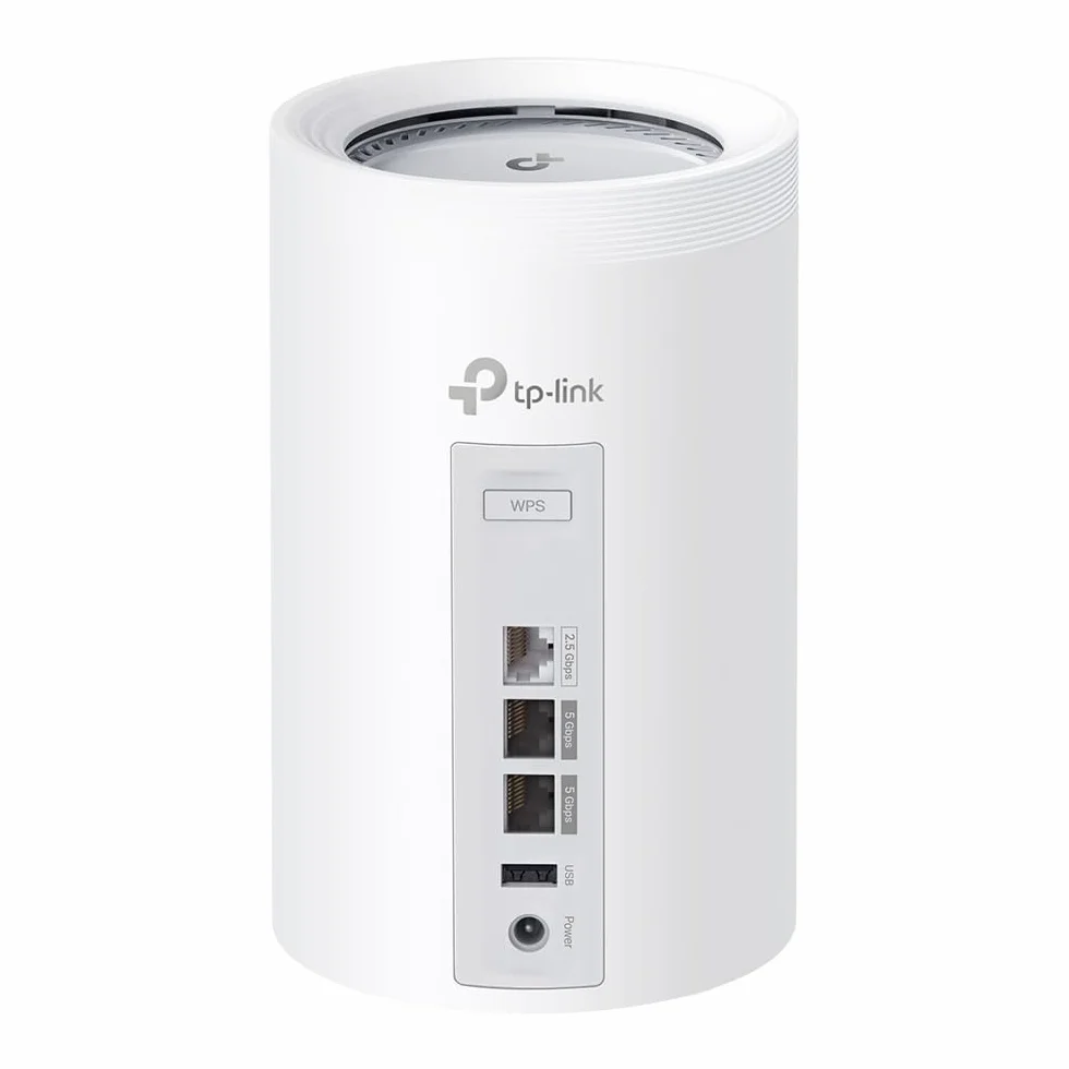 TP-Link WiFi 7 Deco BE65 Pro Router Mesh WiFi, BE9300 Mbps Tri-Band, kanały 320 MHz, 2 porty 5 Gb/s, port 2,5 Gb/s, Alexa, HomeShield, MLO, współpracuje z każdym ISP i modemem, 4 anteny wewnętrzne, 3