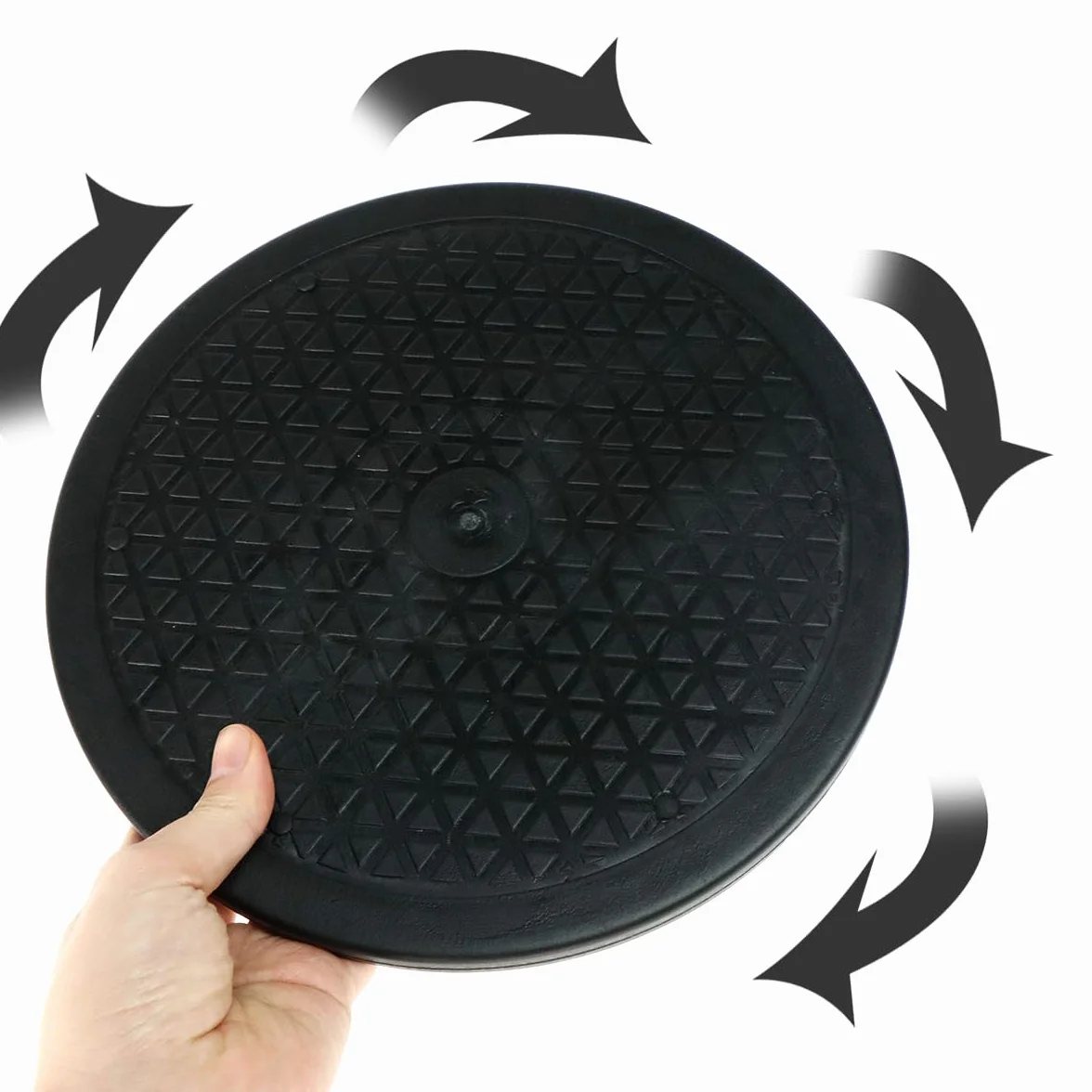 Obrotowa platforma 25 cm, stalowe łożyska kulkowe, 360 stopni, czarna