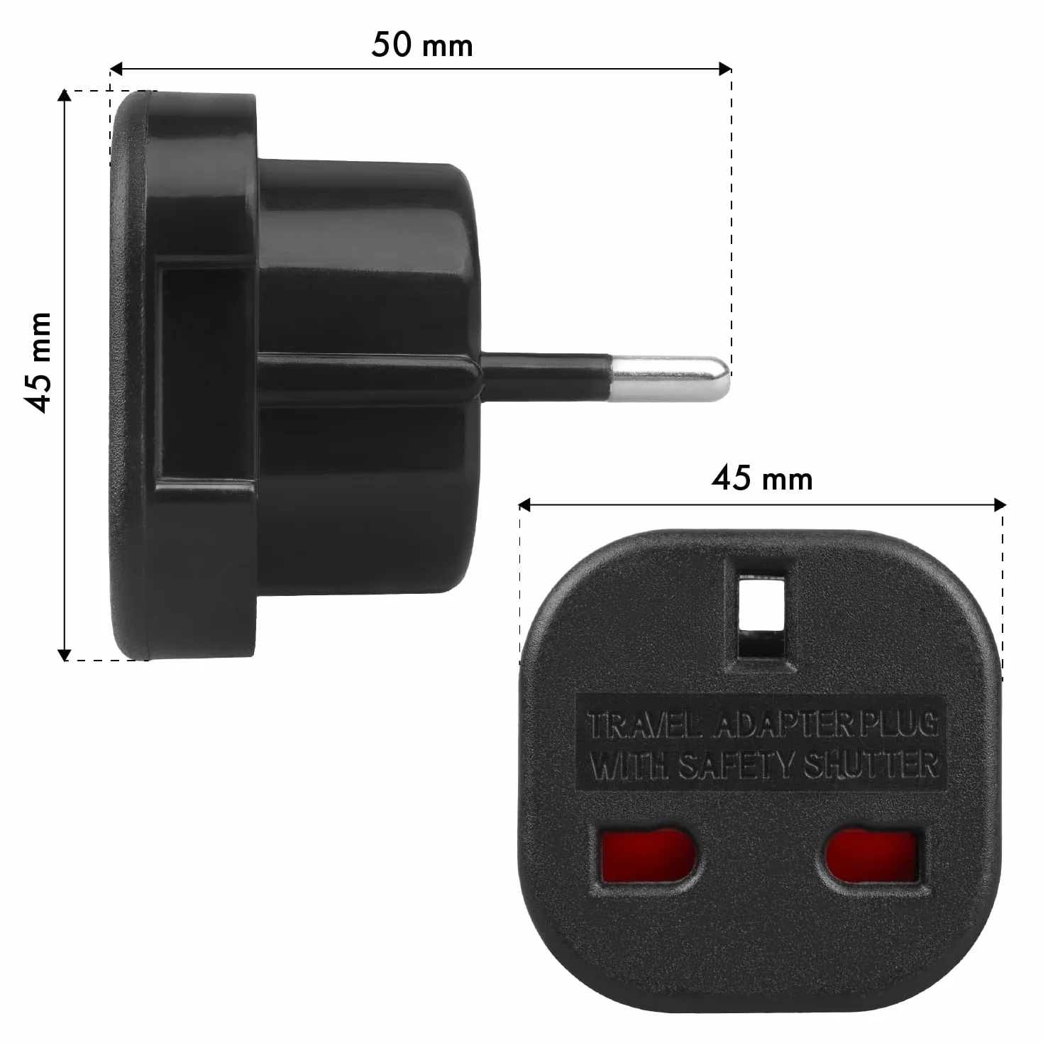 Maclean MCE72 UK 3-pinowy do europejskiego (Schuko) 2-pinowy, adapter, adapter podróżny, podróż, Niemcy