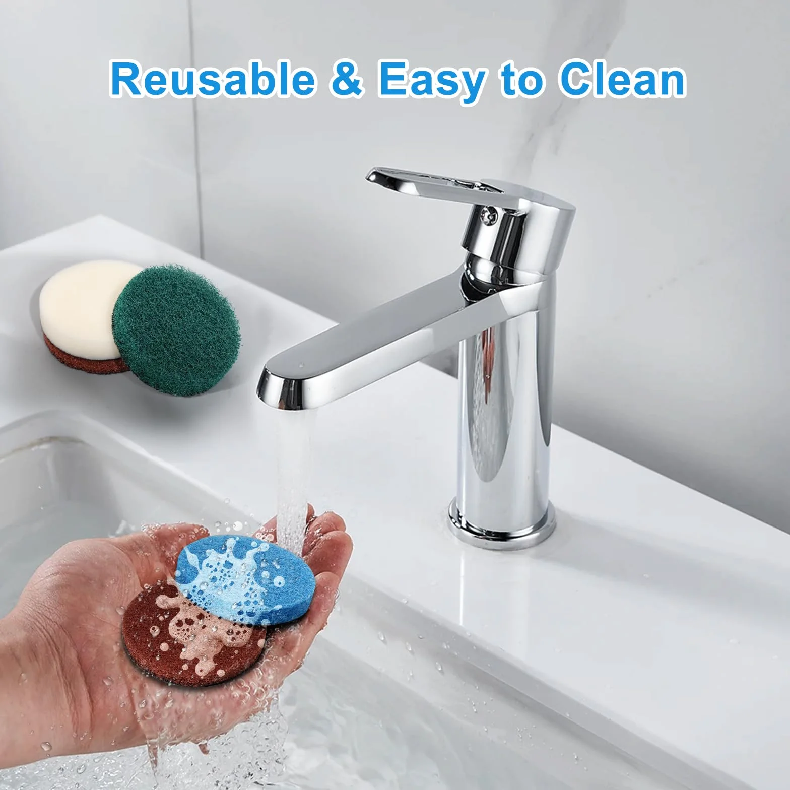 20 sztuk wymiennych szczotek do Bosch Universal Brush 6033 & Dremel Versa PC10, zestaw wymiennych nakładek, 5 typów: wysokowydajne, mikrofibra, podkładka kuchenna, podkładka do szorowania i