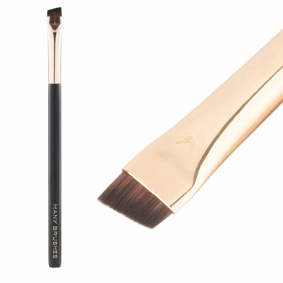 MB-18 Skośny pędzel do brwi i eyelinera Many Beauty – profesjonalny pędzelek z włosia syntetycznego, precyzyjny aplikator do makijażu oczu, idealny do żelowych eyelinerów, pomad i cieni