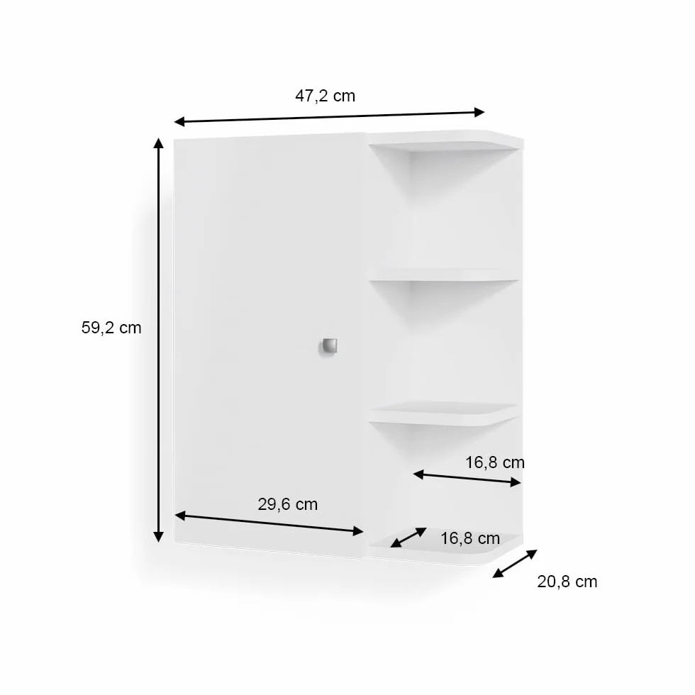 Vicco Szafka łazienkowa Fynn Biały 47.2 x 59.2 cm
