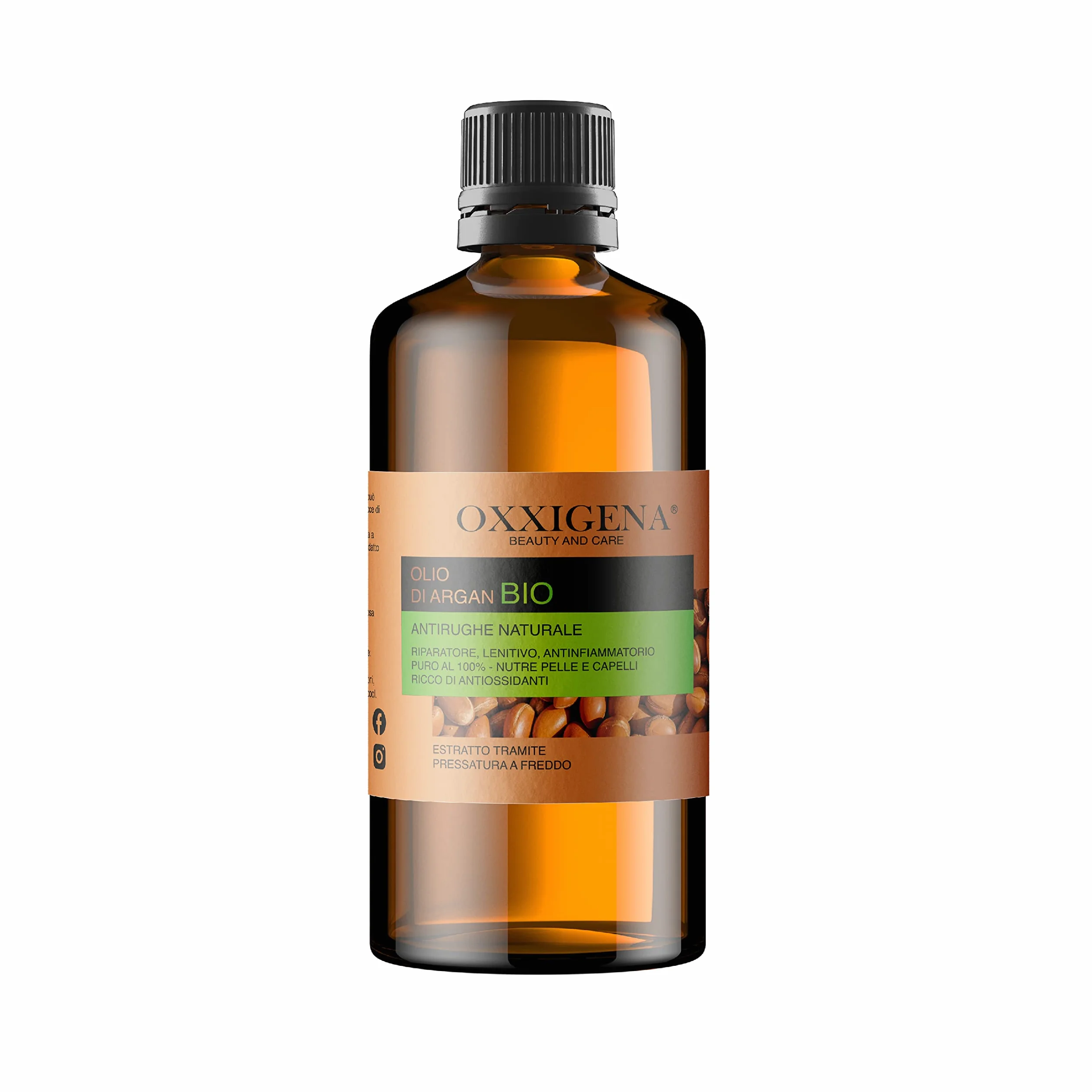 Oxxigena 100% czysty marokański olejek arganowy – 500 ml – tłoczony na zimno – nawilżający, idealny do twarzy, włosów, skóry, brody i skórek paznokci – wegański, wolny od GMO