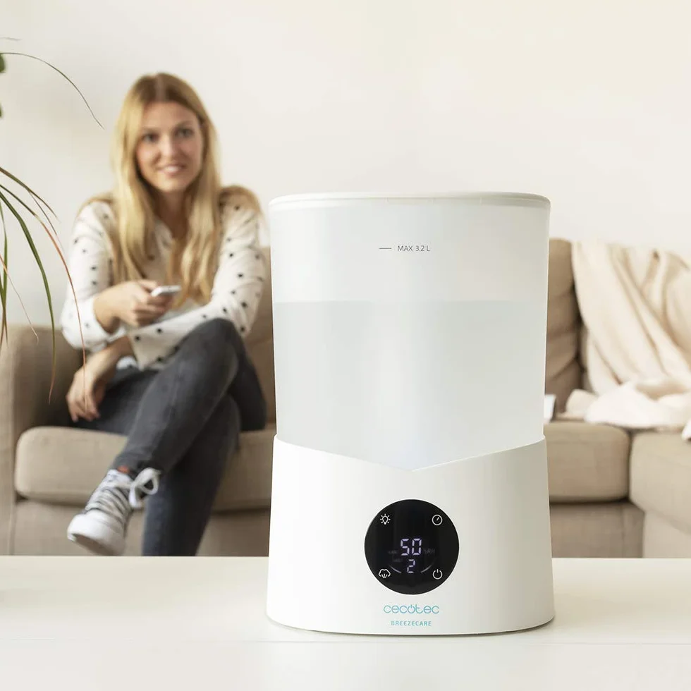 Cecotec BreezeCare 2600 nawilżacz powietrza Light Smart Timer, 25 W, 260 ml/h, 3 prędkości, pojemność 3,2 litra, pilot zdalnego sterowania, zasięg 40 m2